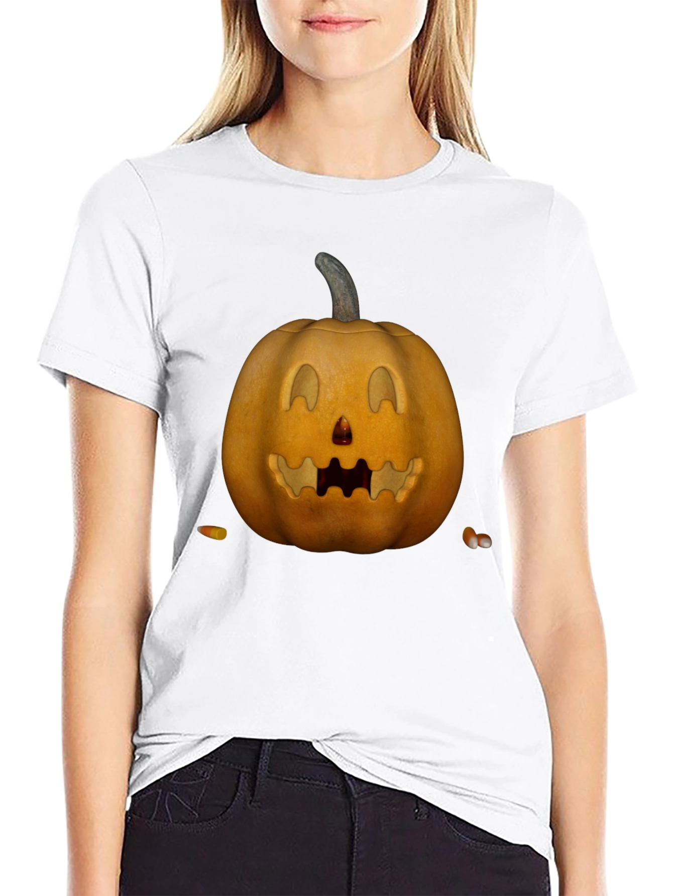 Halloween Pumpkin Face T-Shirt - Spooky Season Apparel