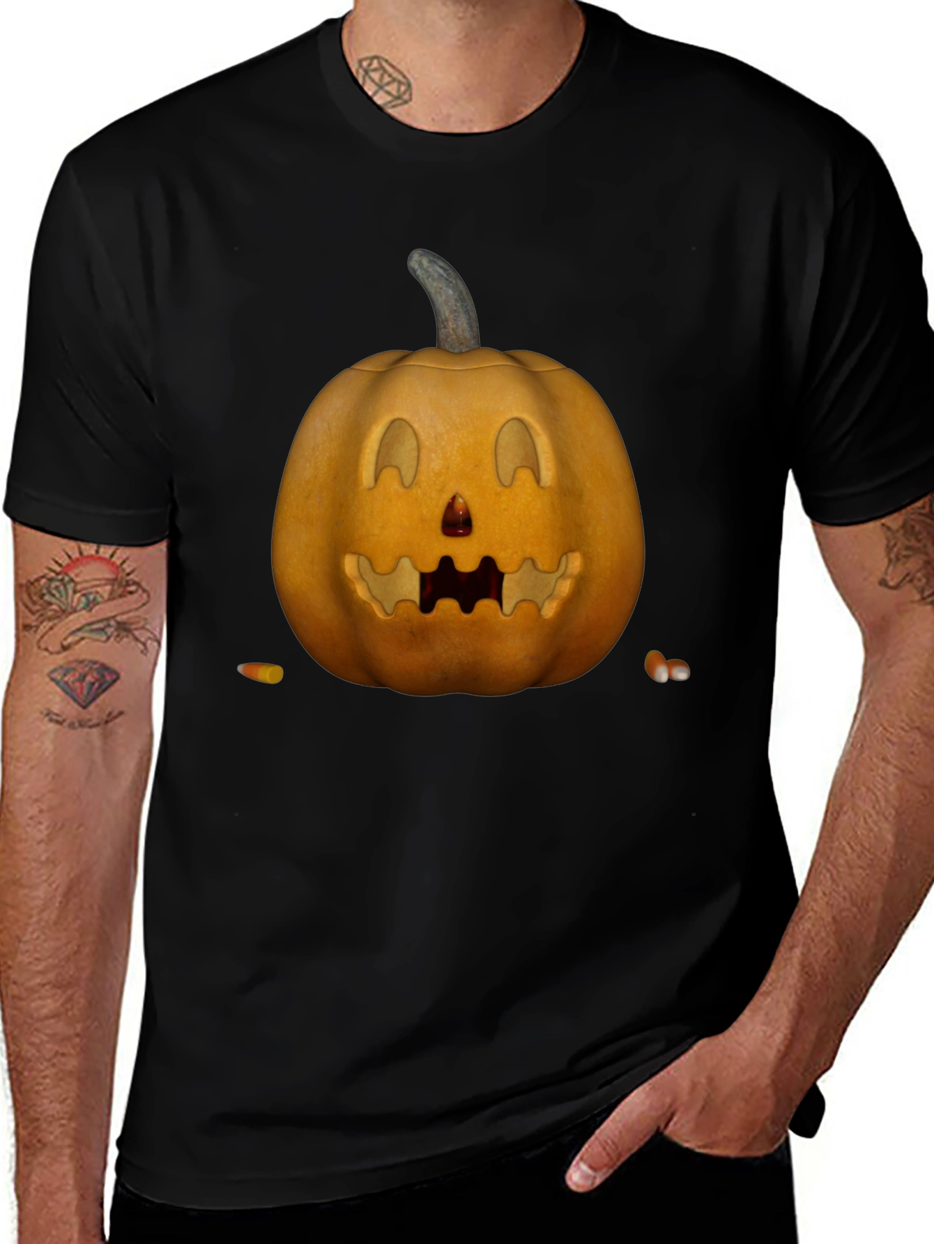 Halloween Pumpkin Face T-Shirt - Spooky Season Apparel