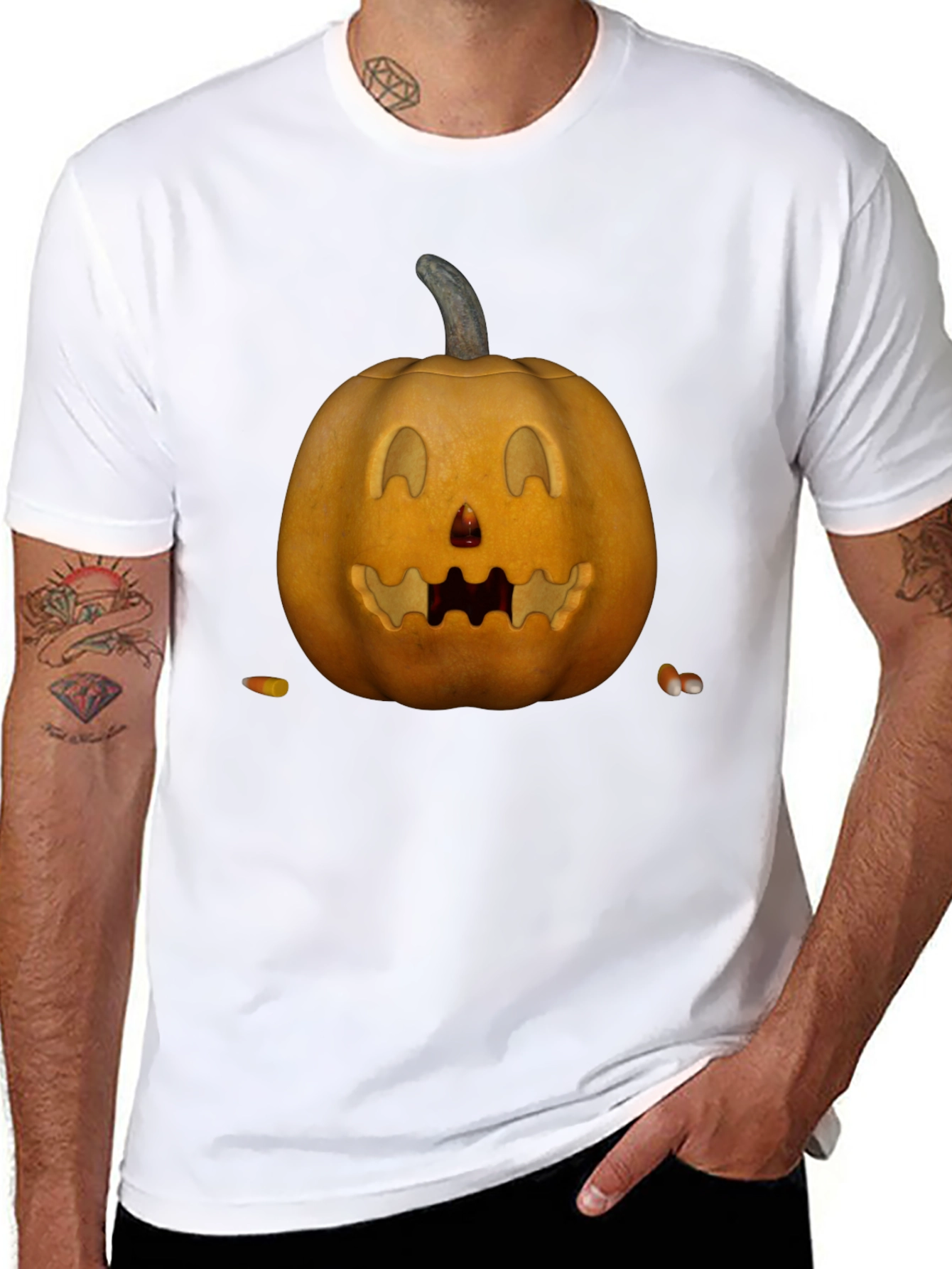 Halloween Pumpkin Face T-Shirt - Spooky Season Apparel
