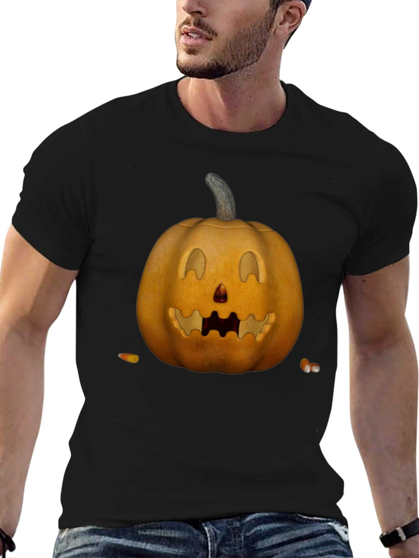 Halloween Pumpkin Face T-Shirt - Spooky Season Apparel