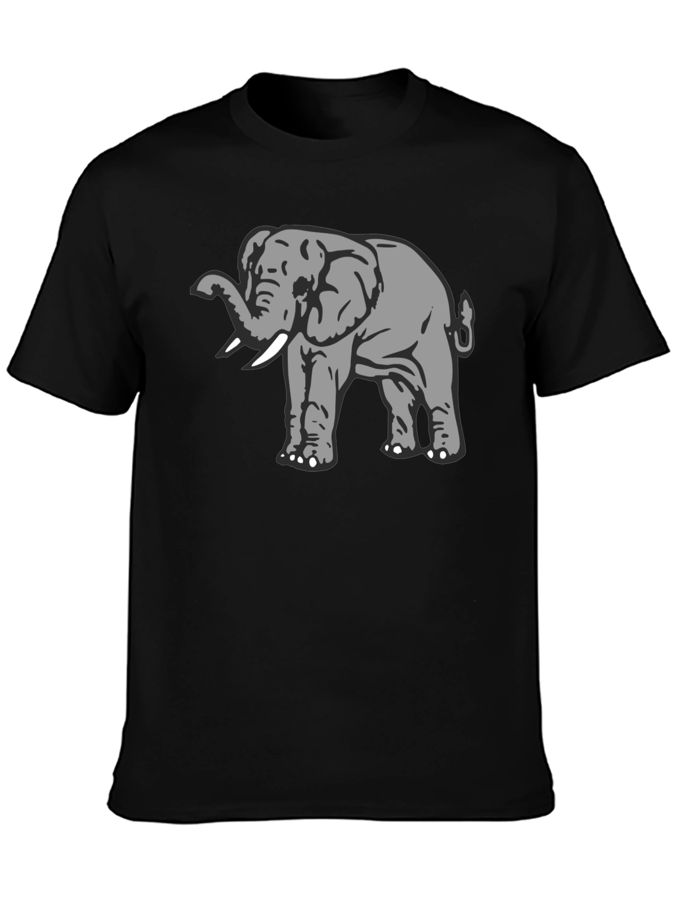 Elephant Graphic Black T-Shirt - Soft Cotton Tee
