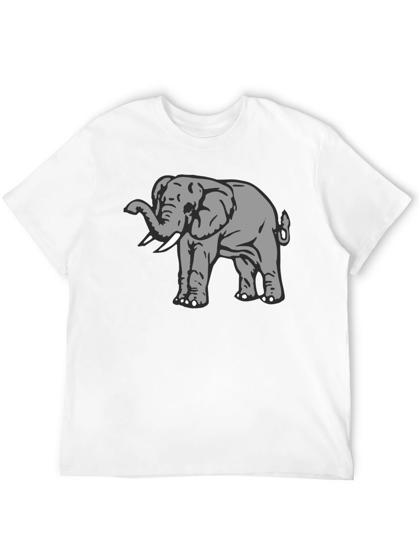 Elephant Graphic Black T-Shirt - Soft Cotton Tee