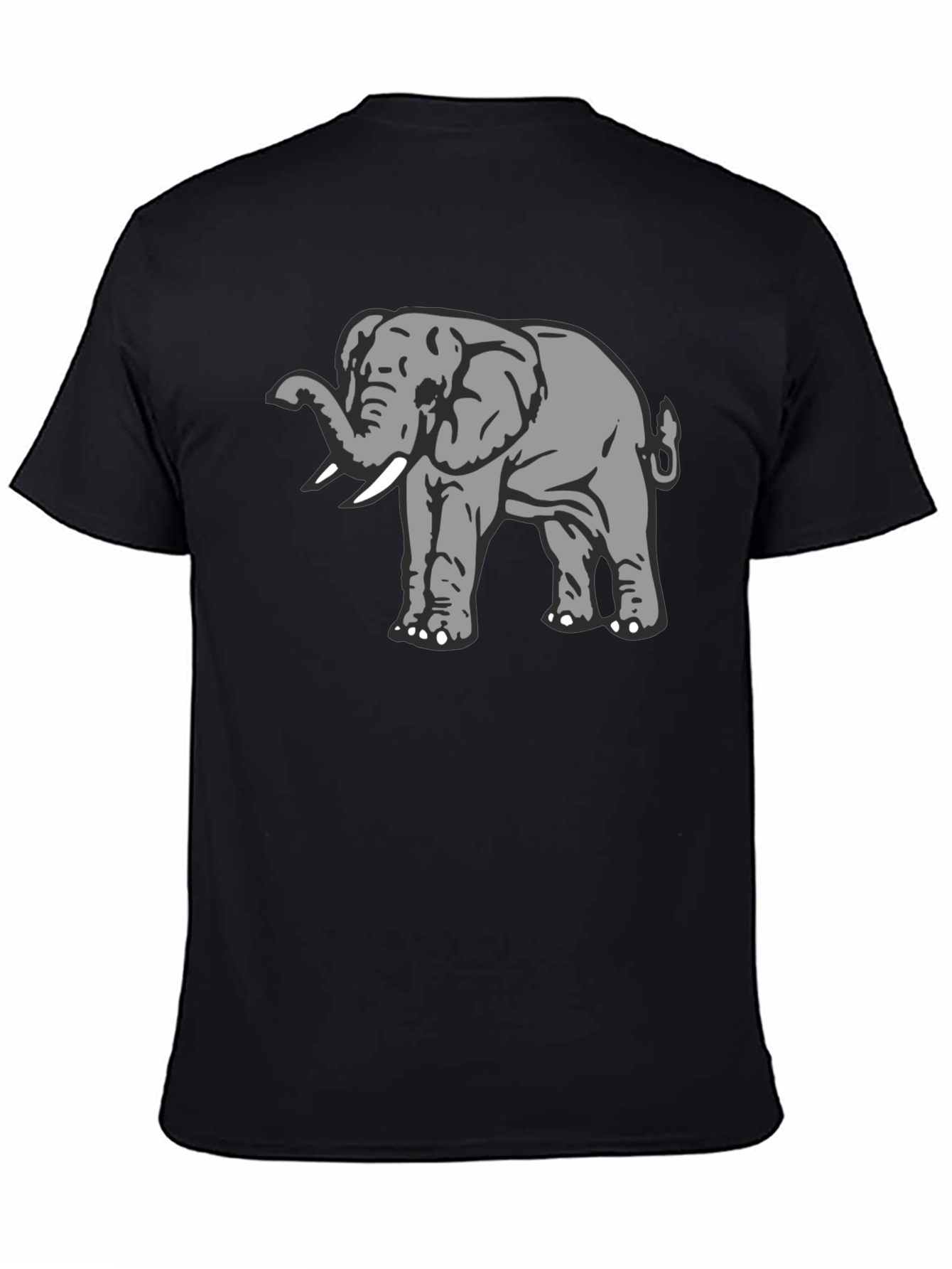 Elephant Graphic Black T-Shirt - Soft Cotton Tee