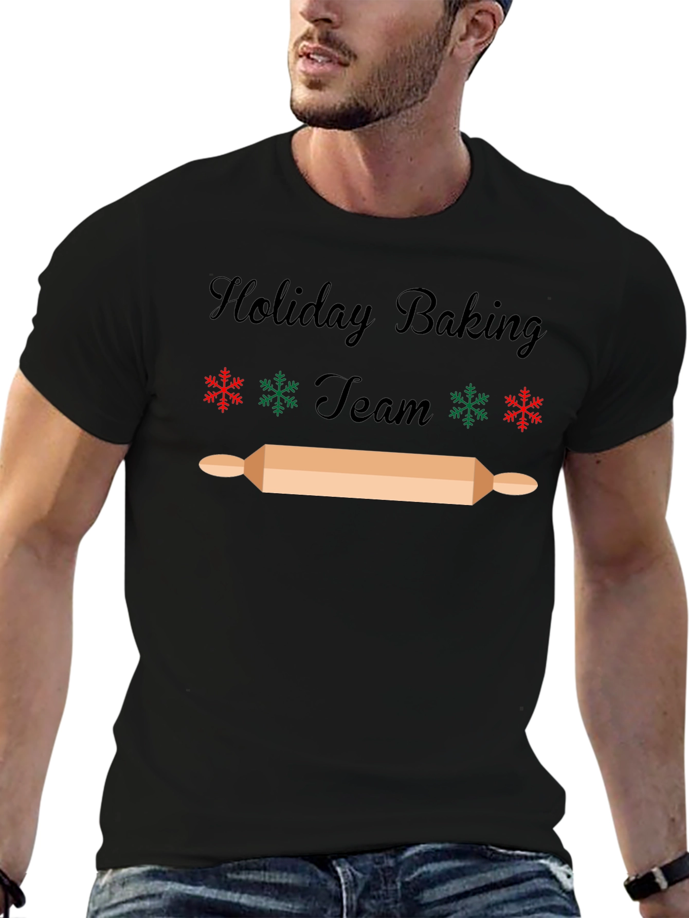 Holiday Baking Team T-Shirt - Festive Christmas Design