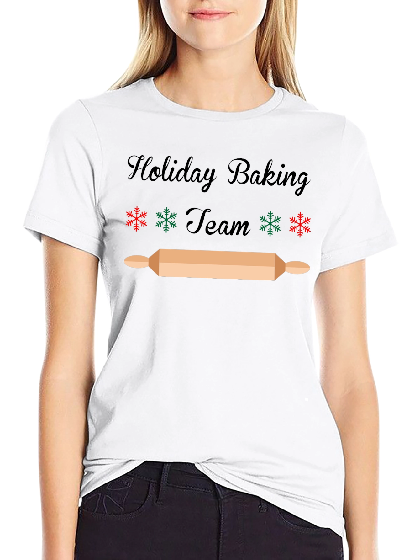Holiday Baking Team T-Shirt - Festive Christmas Design