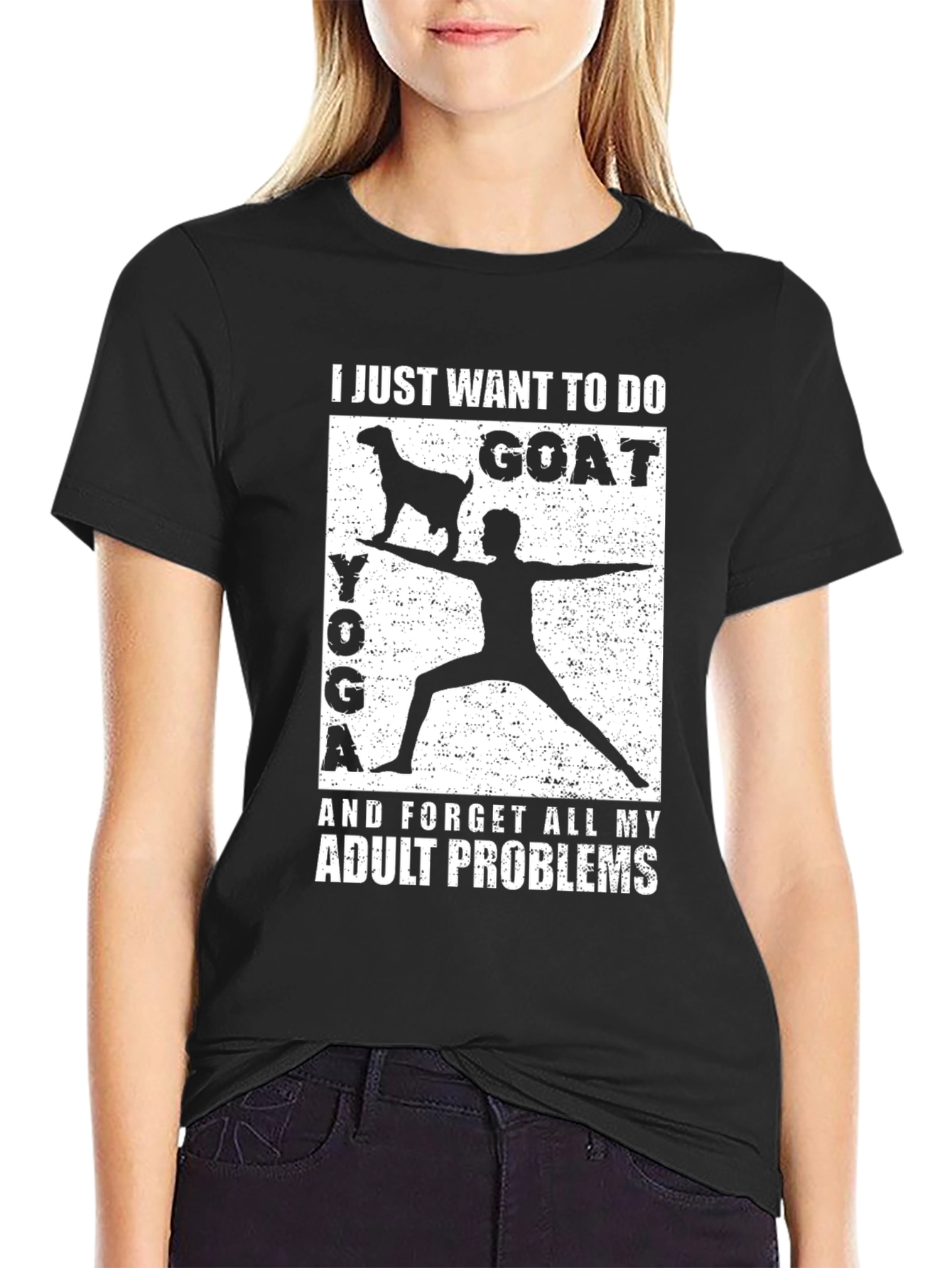 Goat Yoga Adult Problems T-Shirt