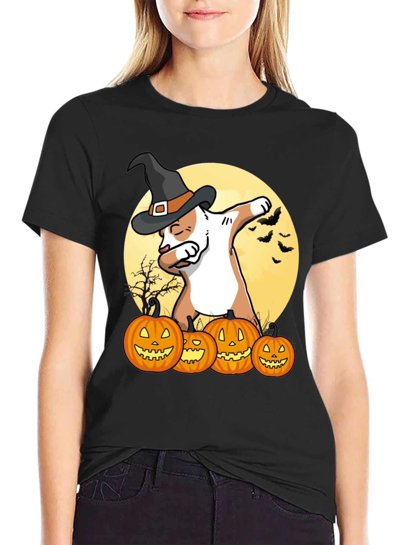 Halloween Cat Dab T-Shirt