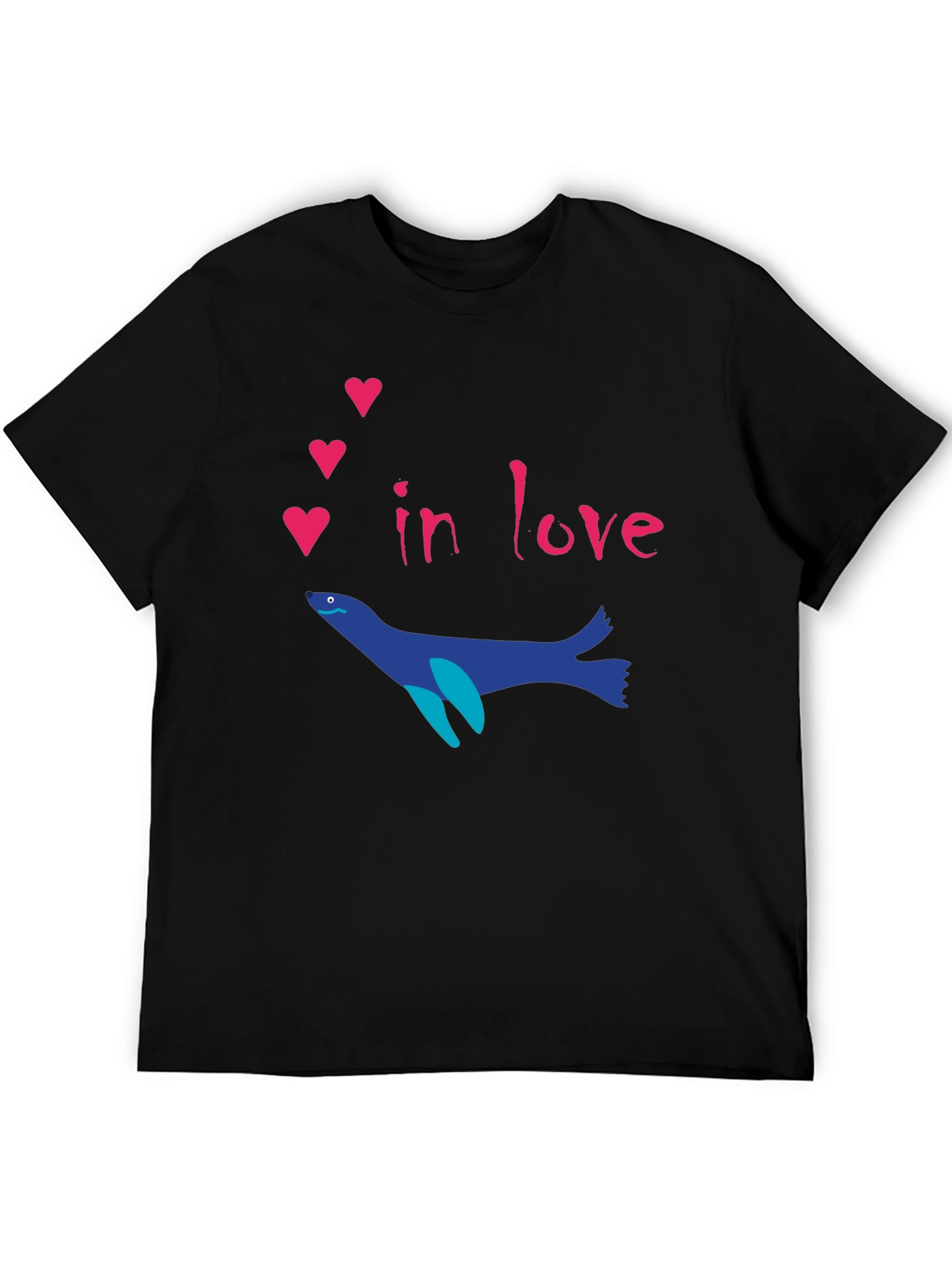 Romantic Seal T-Shirt - In Love Graphic Tee