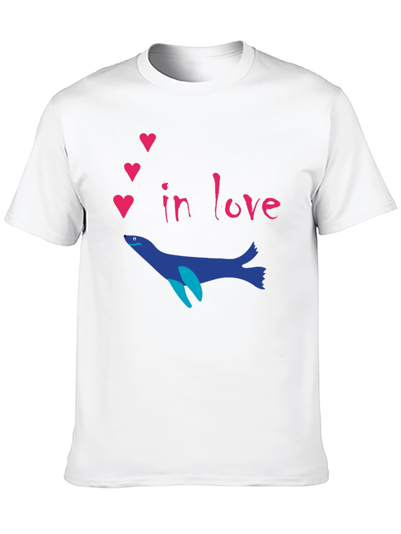 Romantic Seal T-Shirt - In Love Graphic Tee