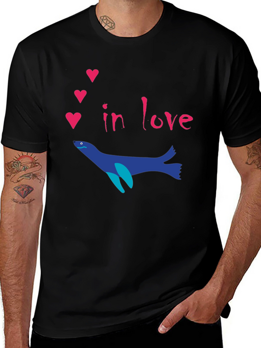 Romantic Seal T-Shirt - In Love Graphic Tee