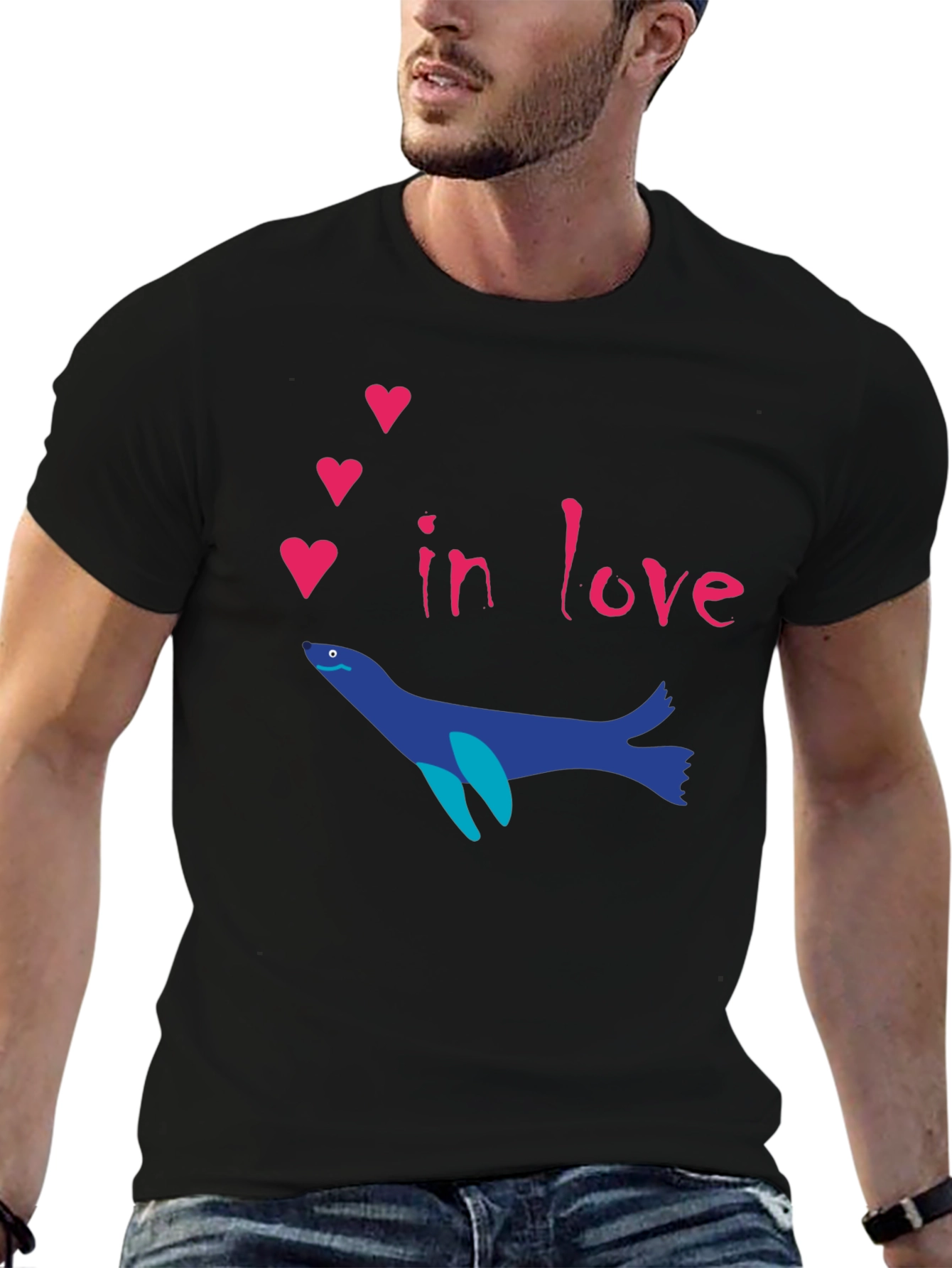 Romantic Seal T-Shirt - In Love Graphic Tee