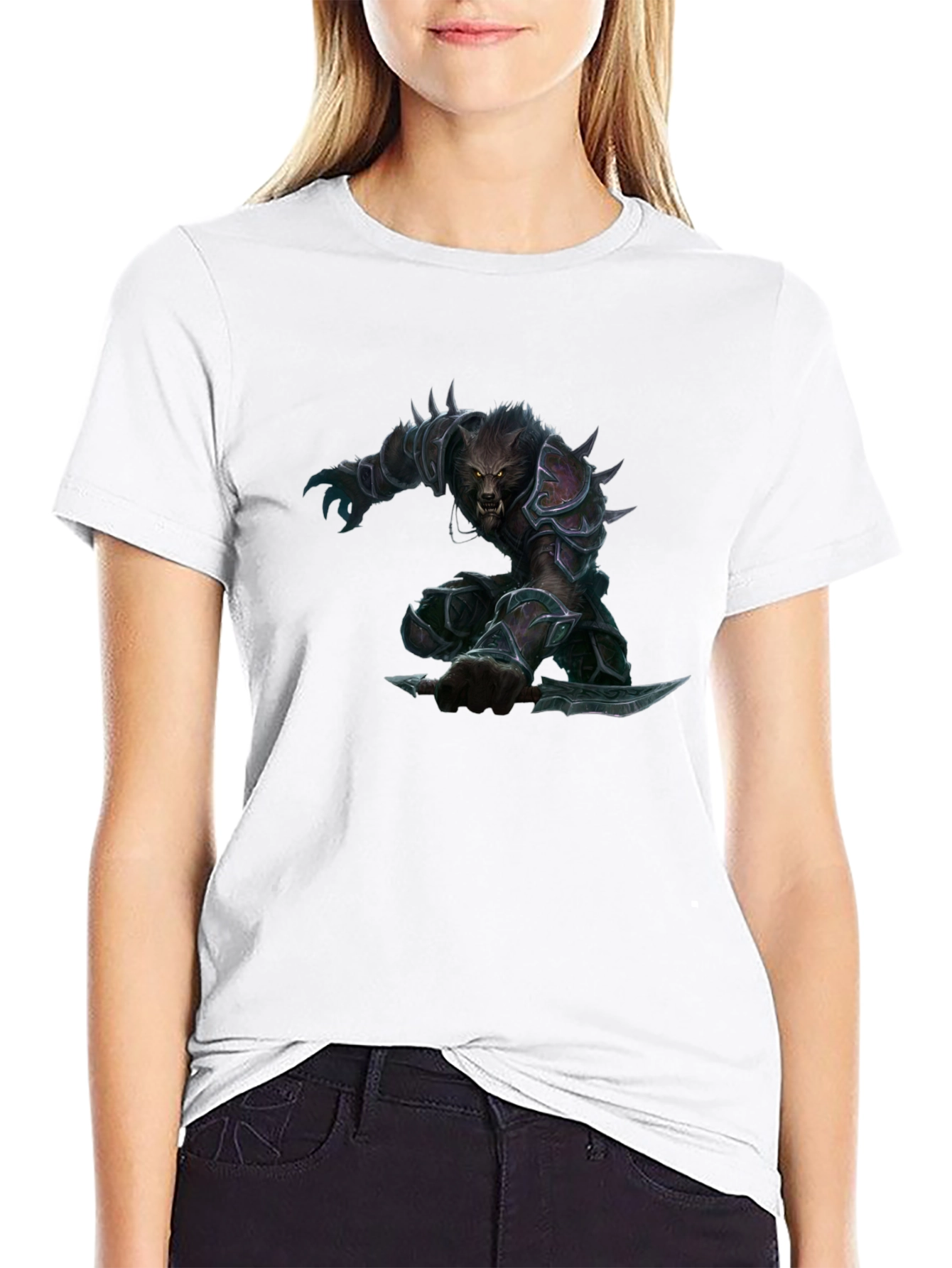 Werewolf Warrior Graphic Tee - Black