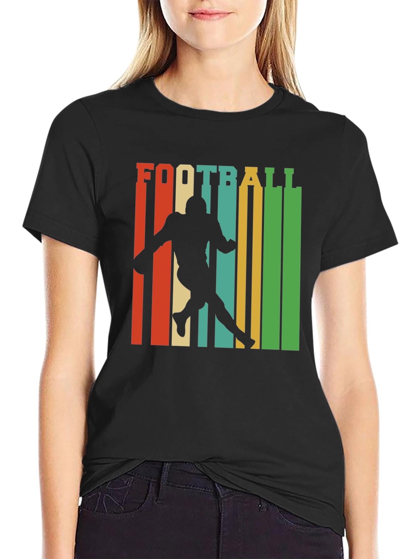 Retro Football Player T-Shirt