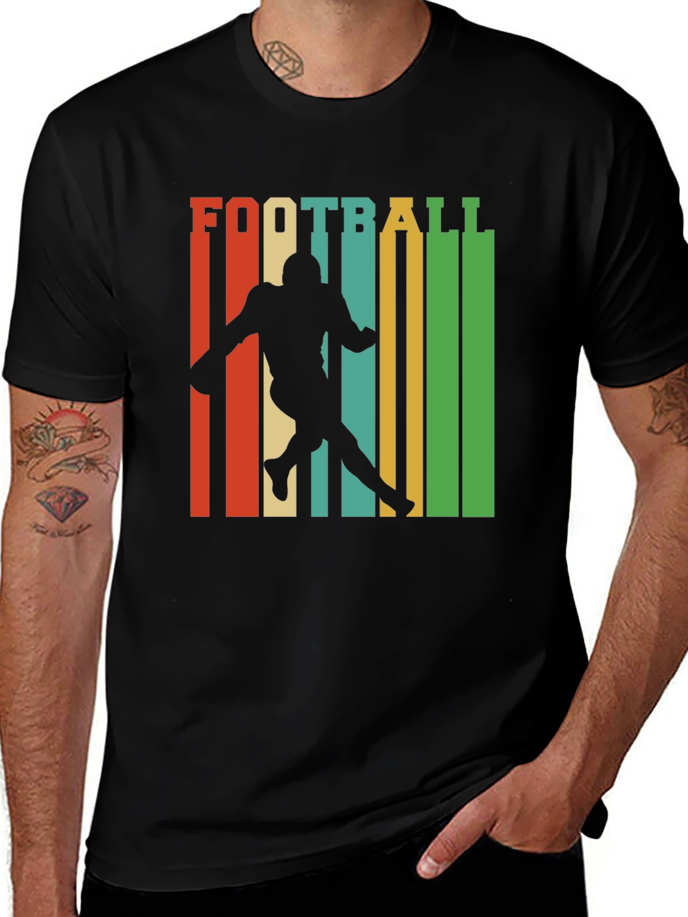 Retro Football Player T-Shirt
