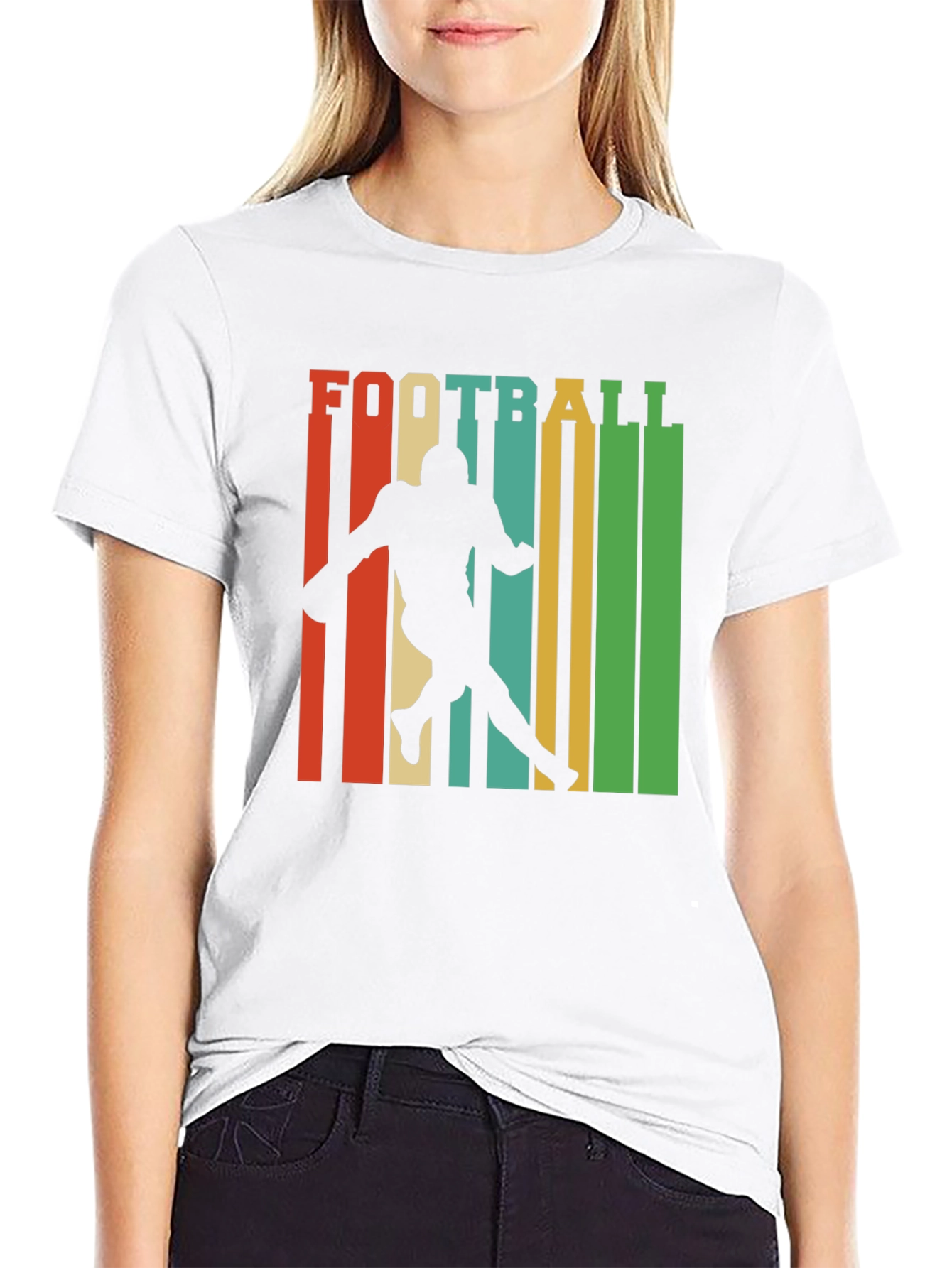 Retro Football Player T-Shirt