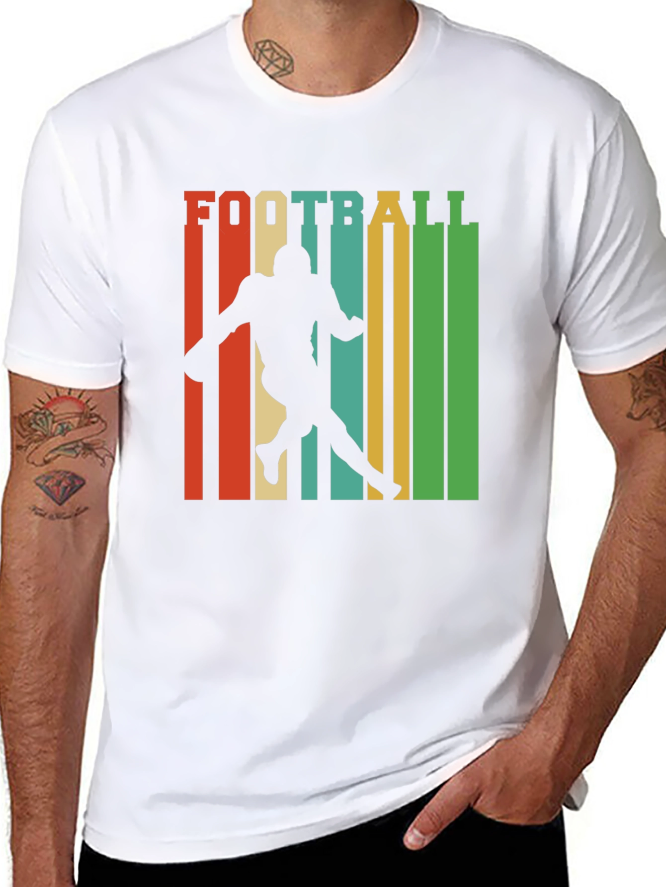 Retro Football Player T-Shirt