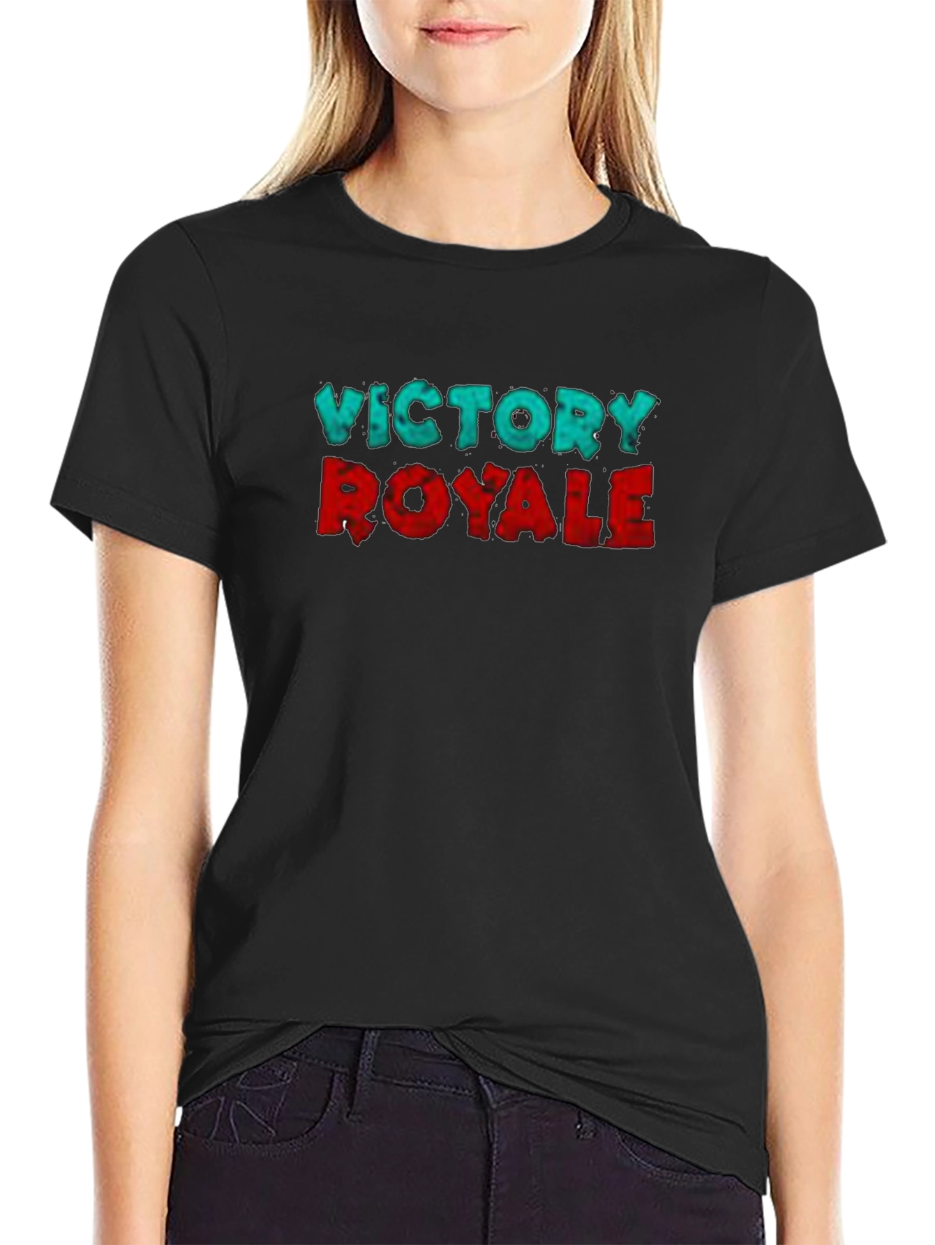Victory Royale Graphic Tee - Black Cotton Blend