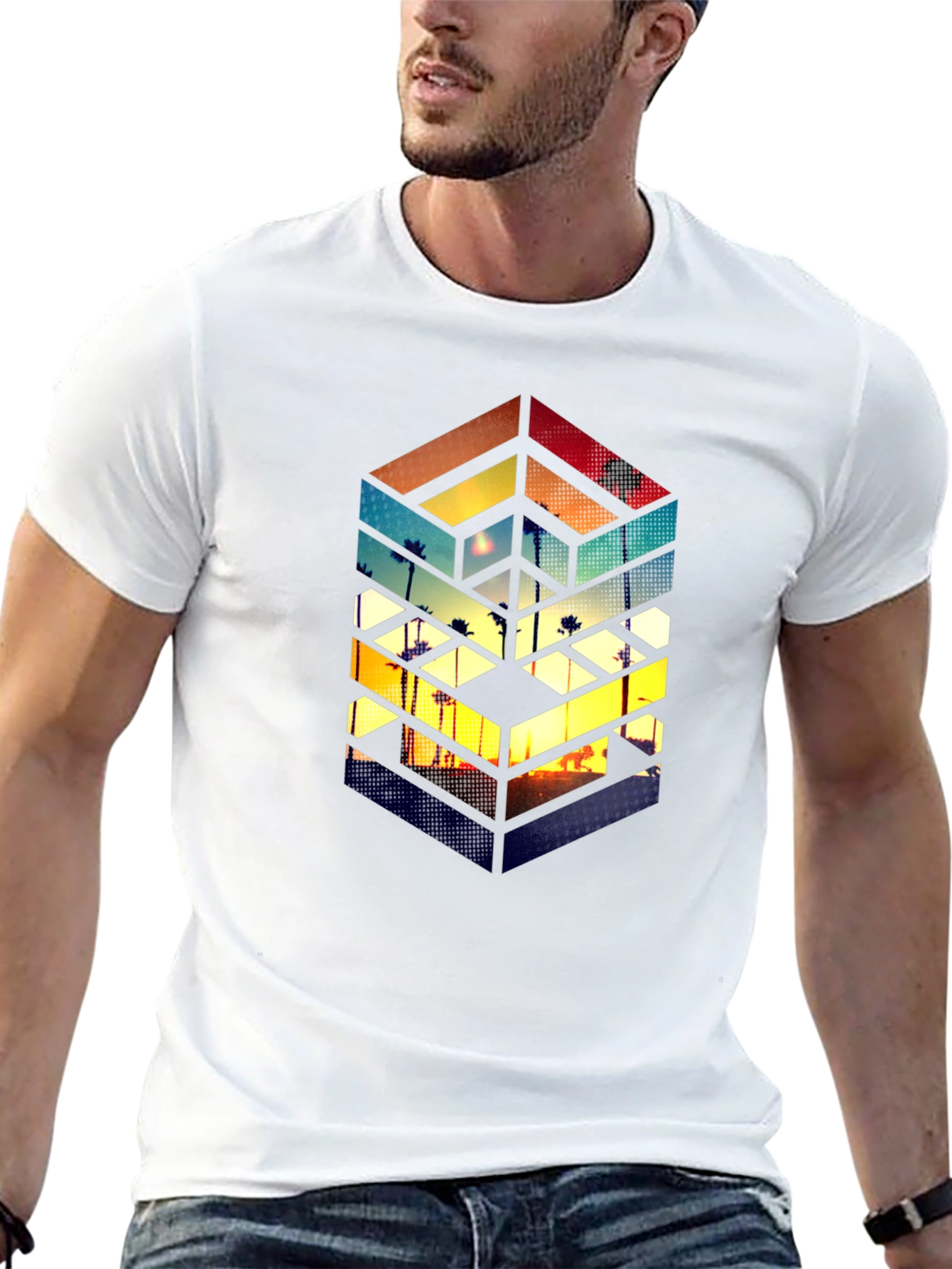 Geometric Sunset T-Shirt