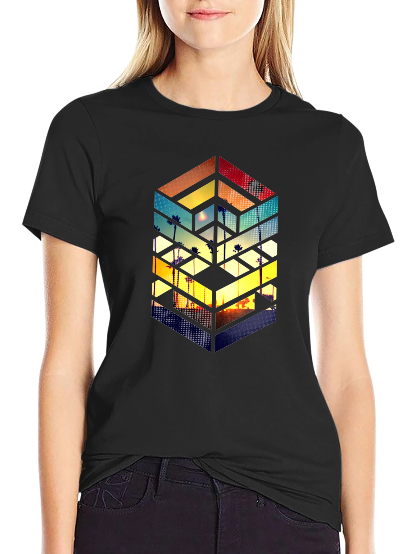 Geometric Sunset T-Shirt