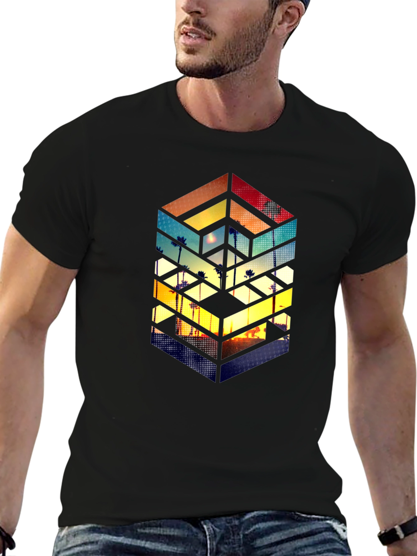Geometric Sunset T-Shirt