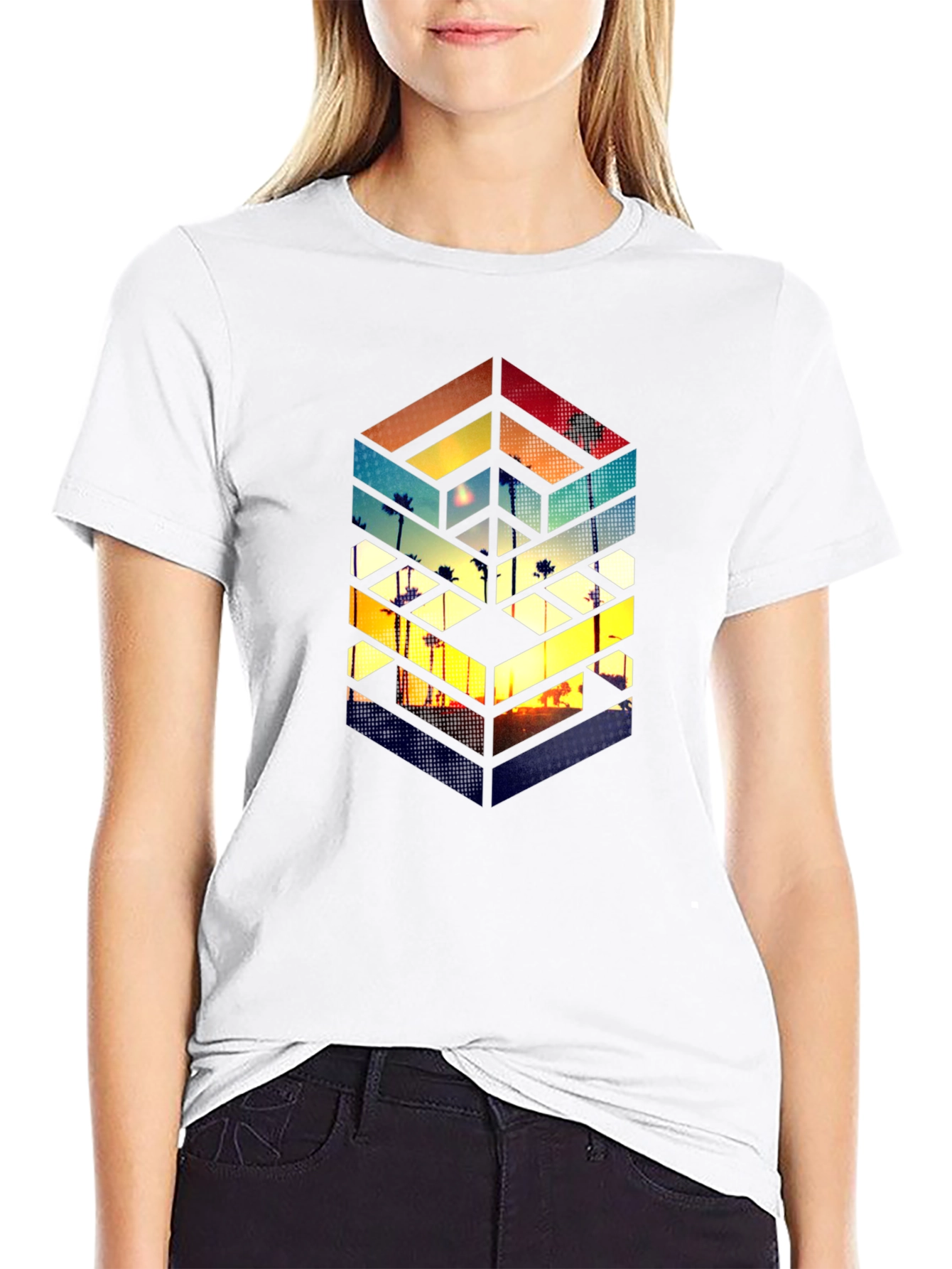 Geometric Sunset T-Shirt