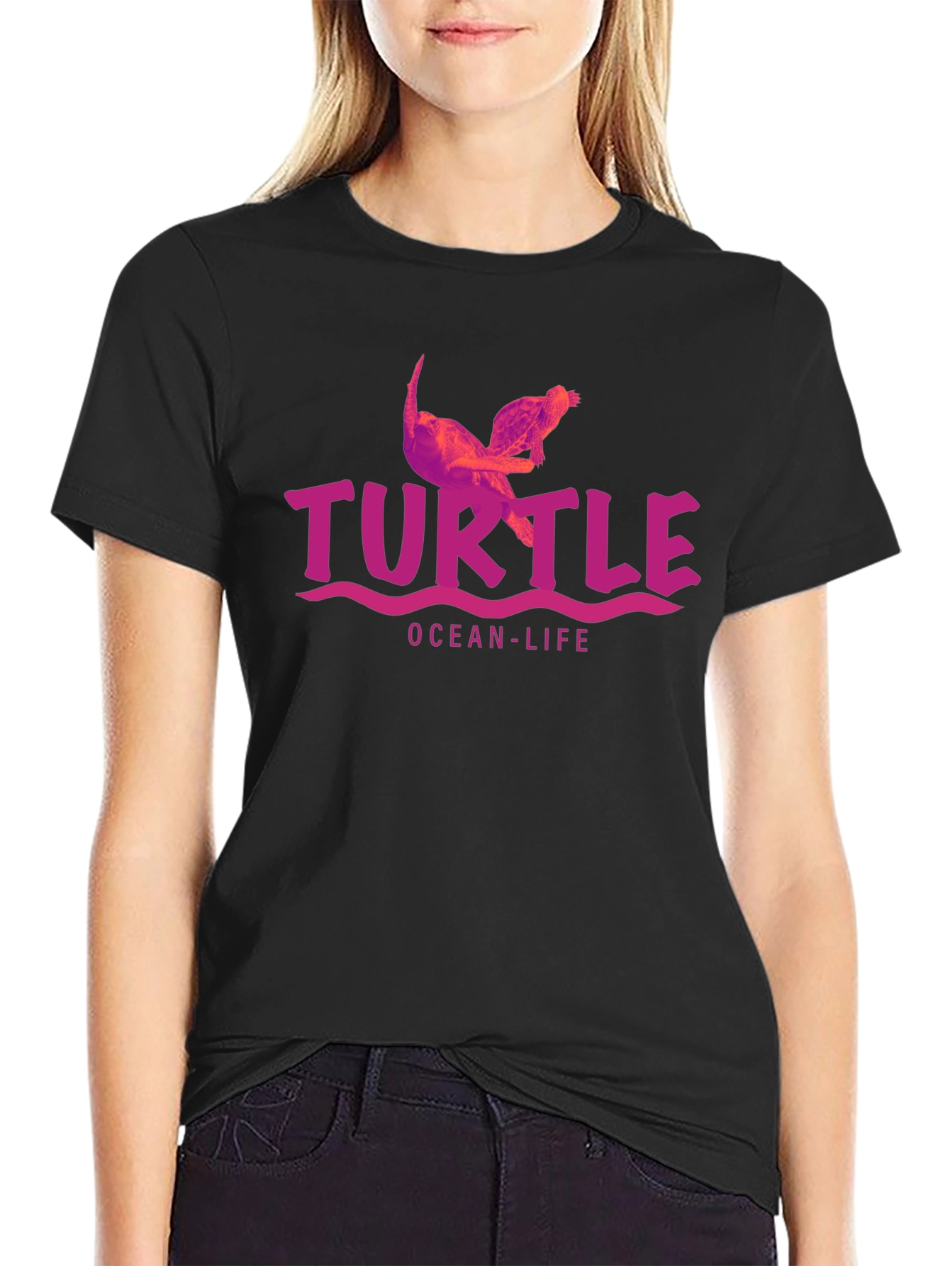 Turtle Ocean-Life Graphic T-Shirt