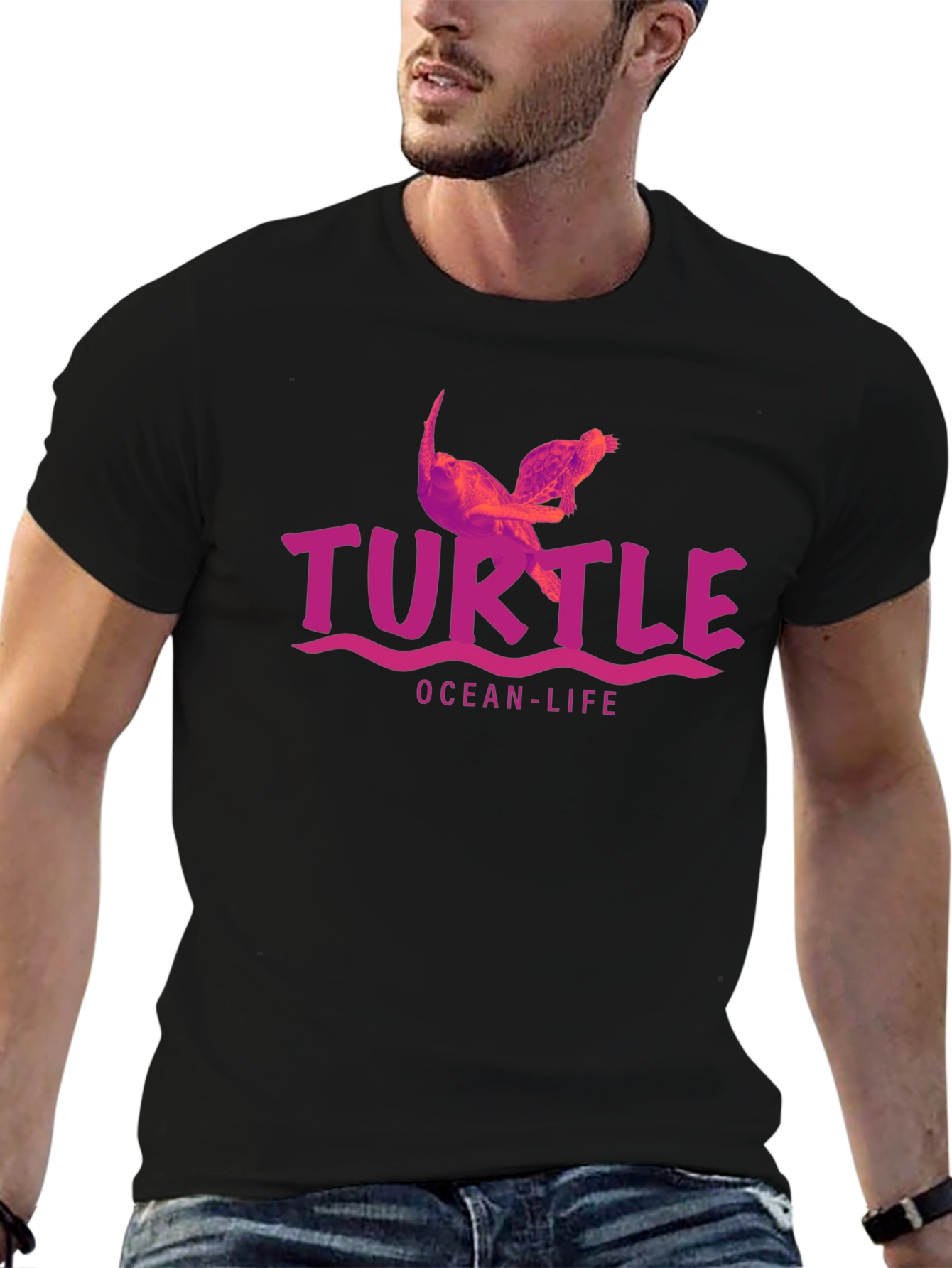 Turtle Ocean-Life Graphic T-Shirt