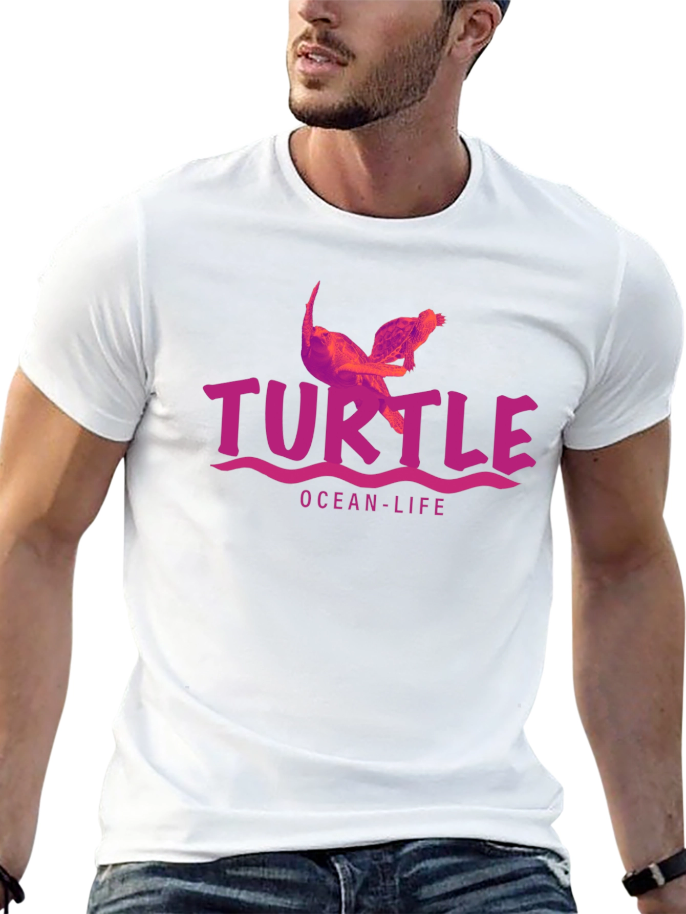 Turtle Ocean-Life Graphic T-Shirt