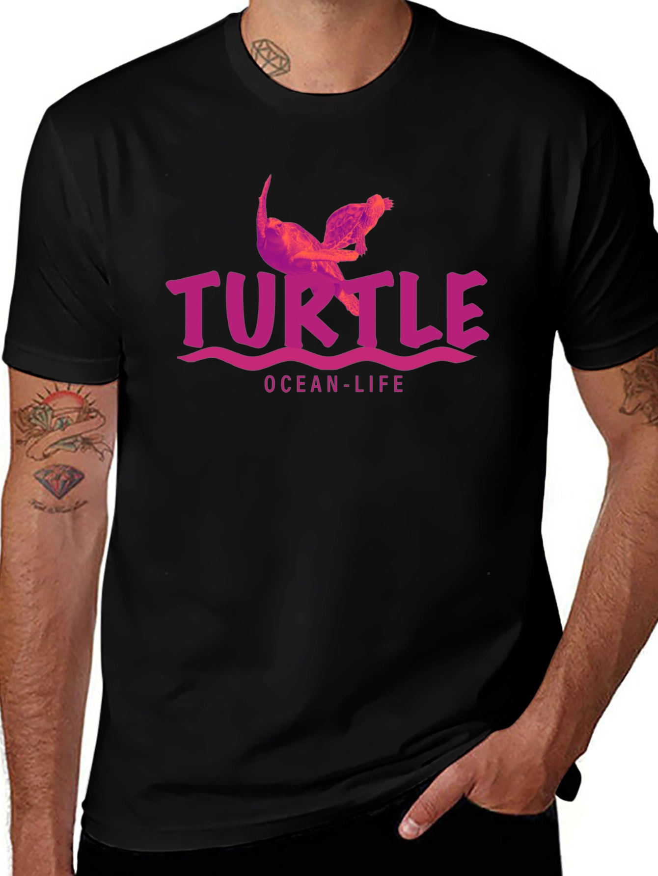 Turtle Ocean-Life Graphic T-Shirt