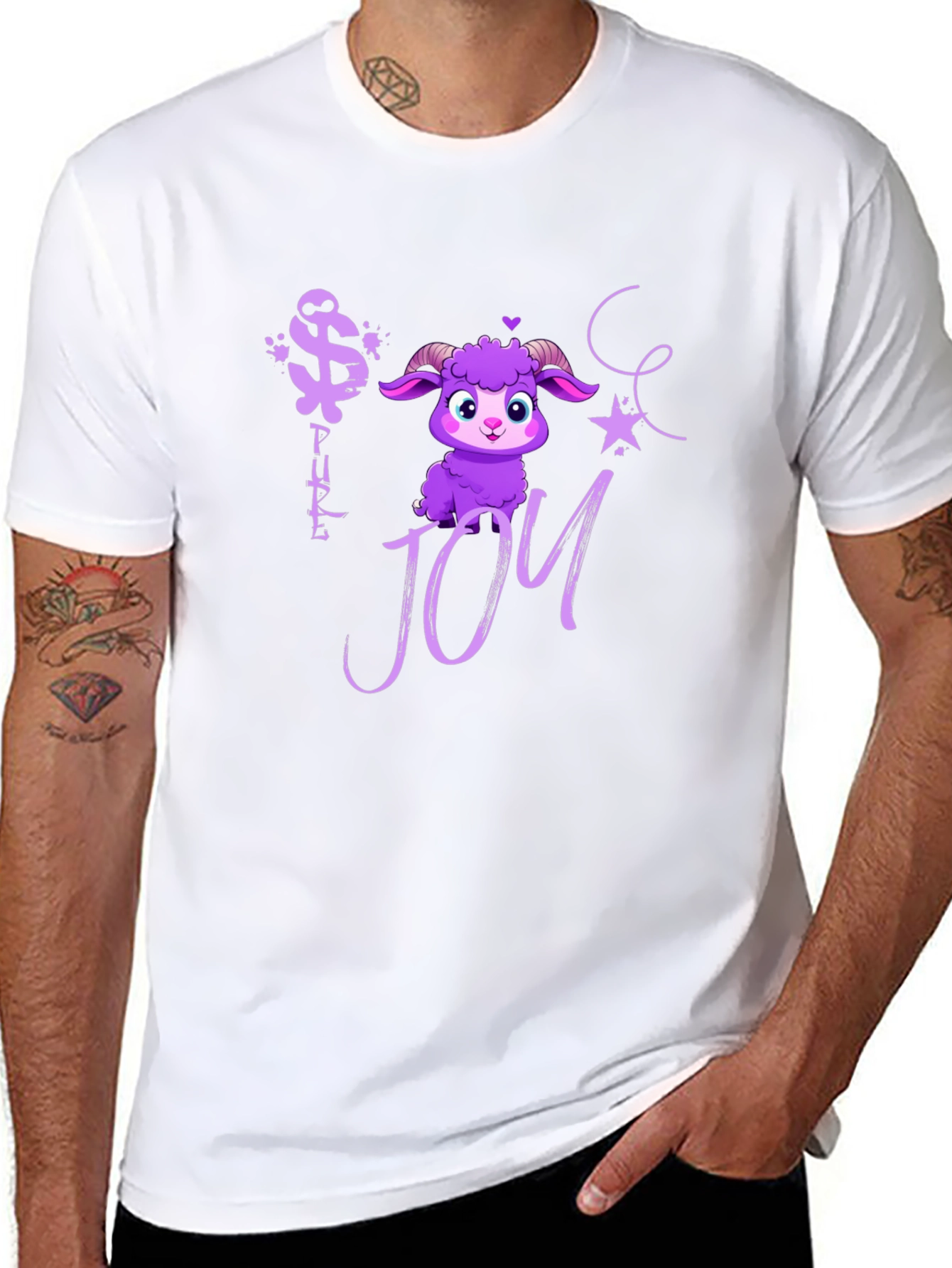 Pure Joy Purple Sheep Graphic Tee