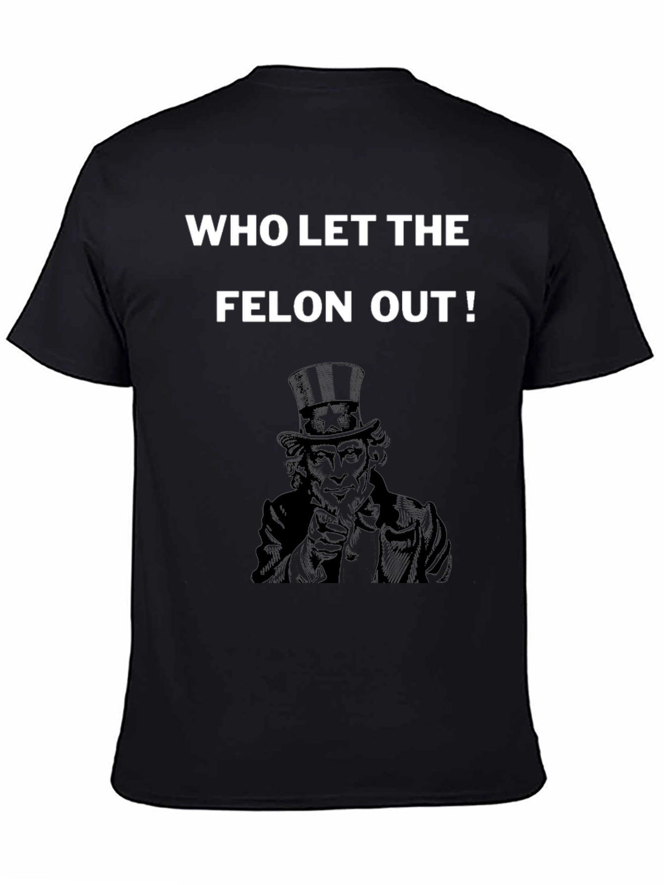 Who Let the Felon Out T-Shirt Uncle Sam