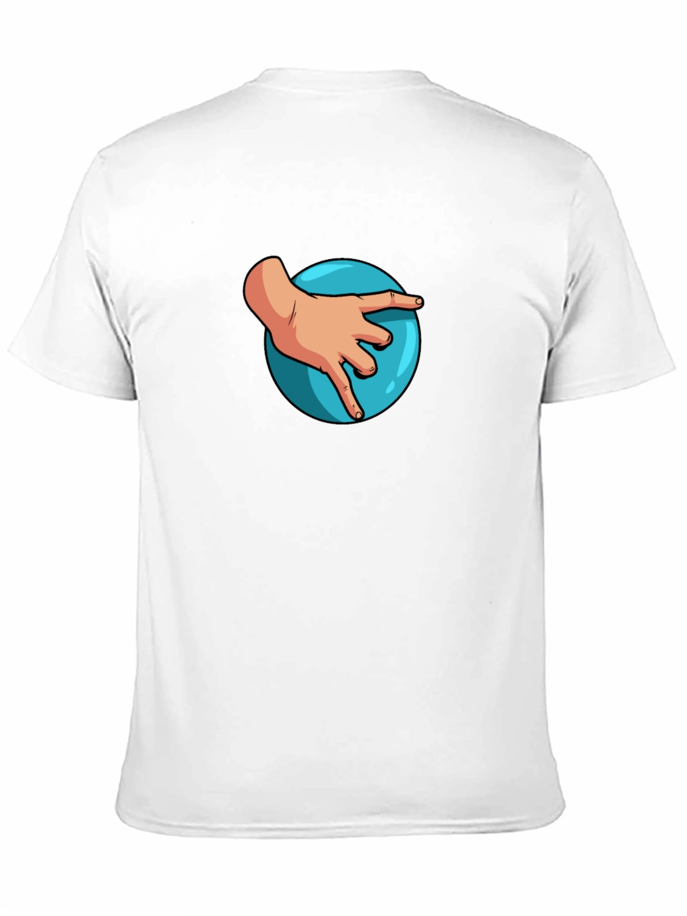 Hand on Ball Graphic Tee - Casual Black T-Shirt