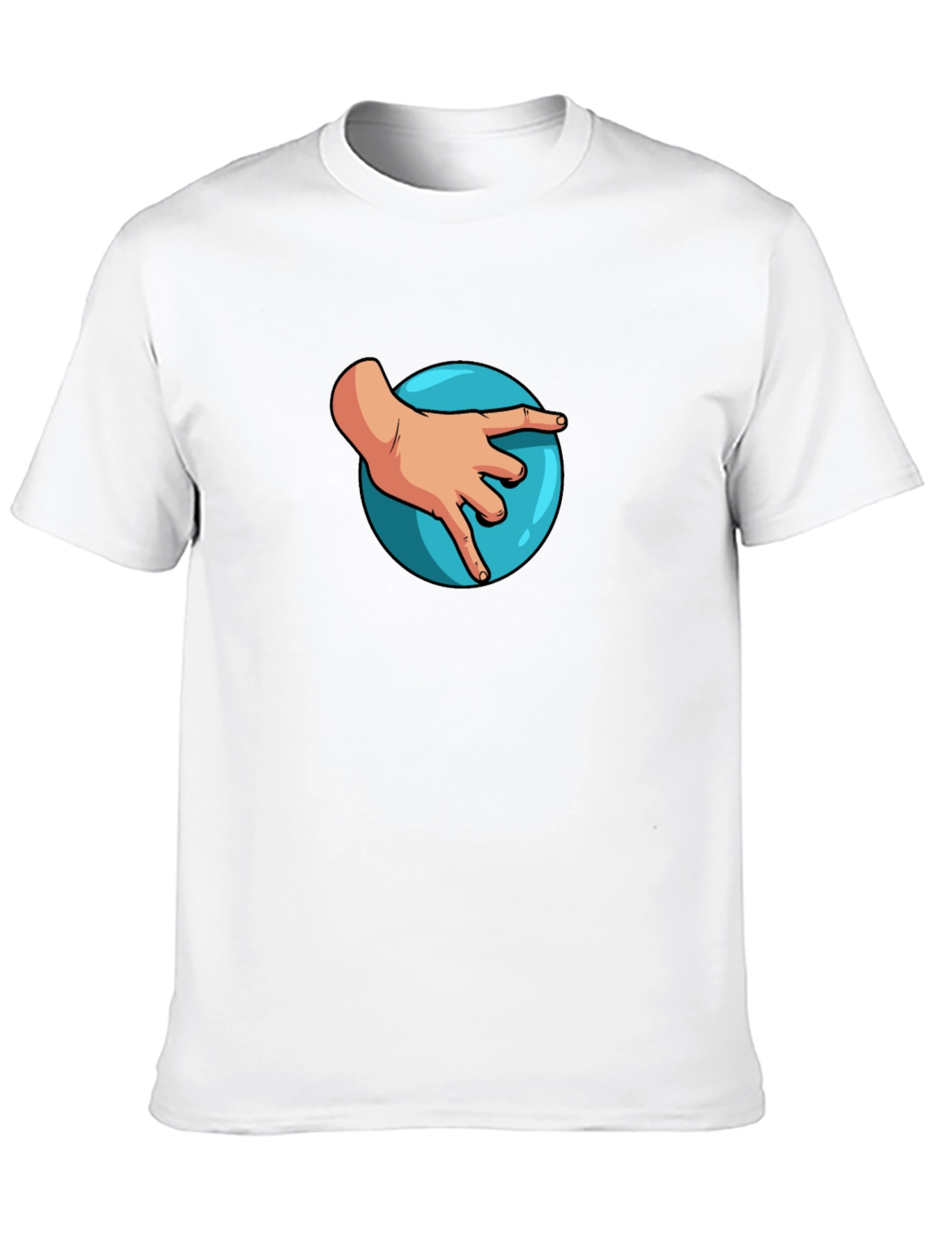 Hand on Ball Graphic Tee - Casual Black T-Shirt