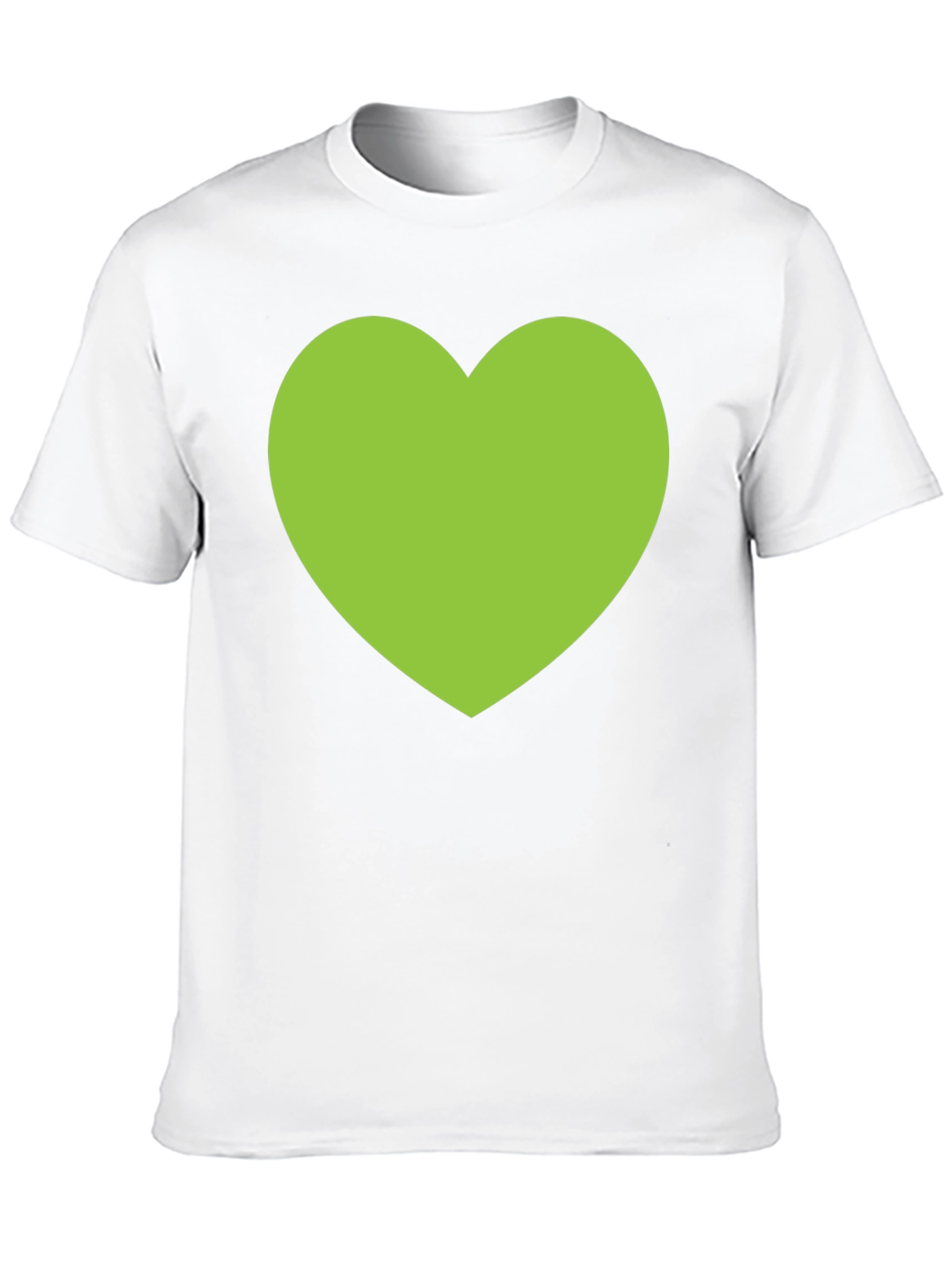 Green Heart Graphic Black T-Shirt