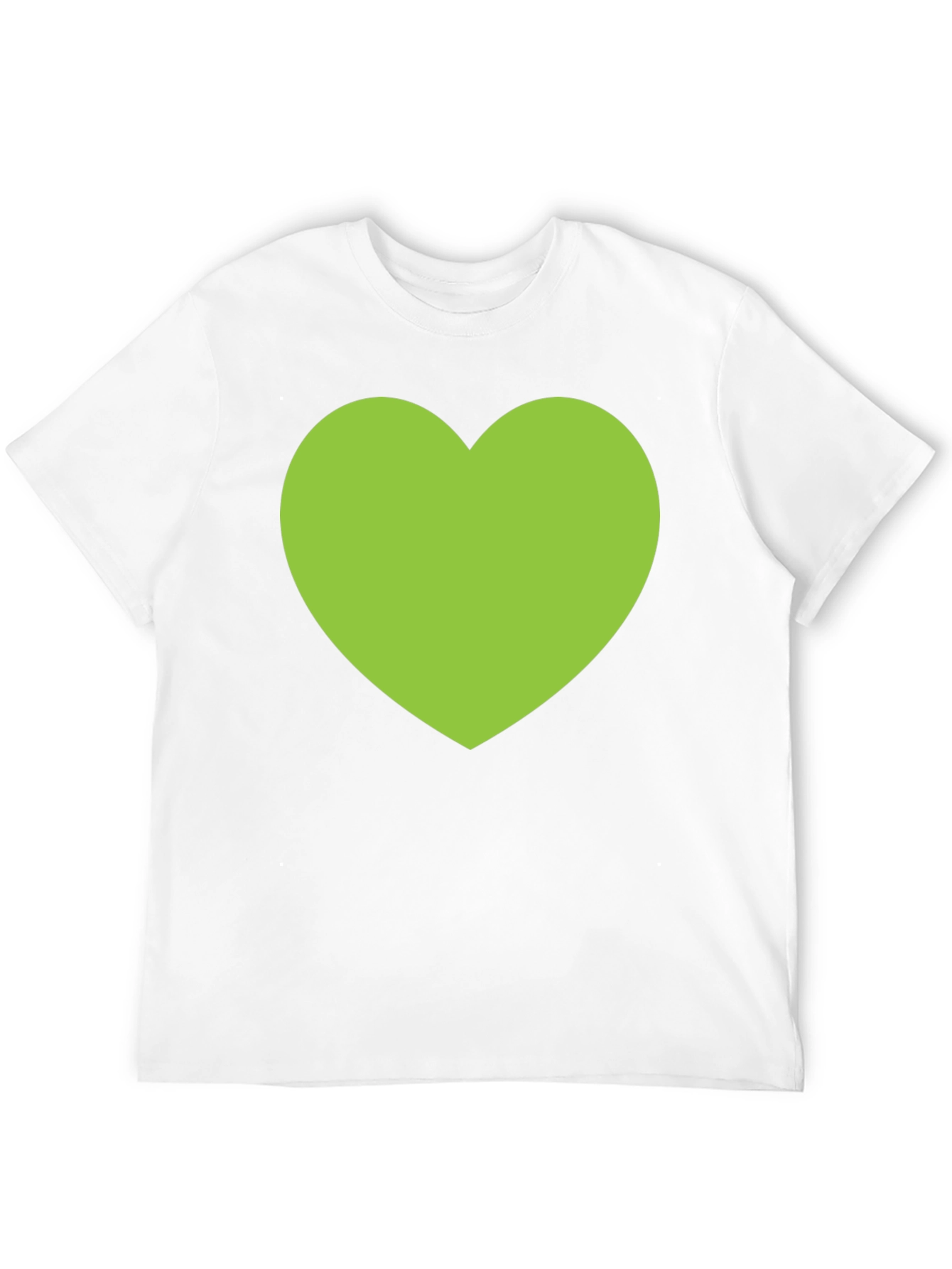 Green Heart Graphic Black T-Shirt