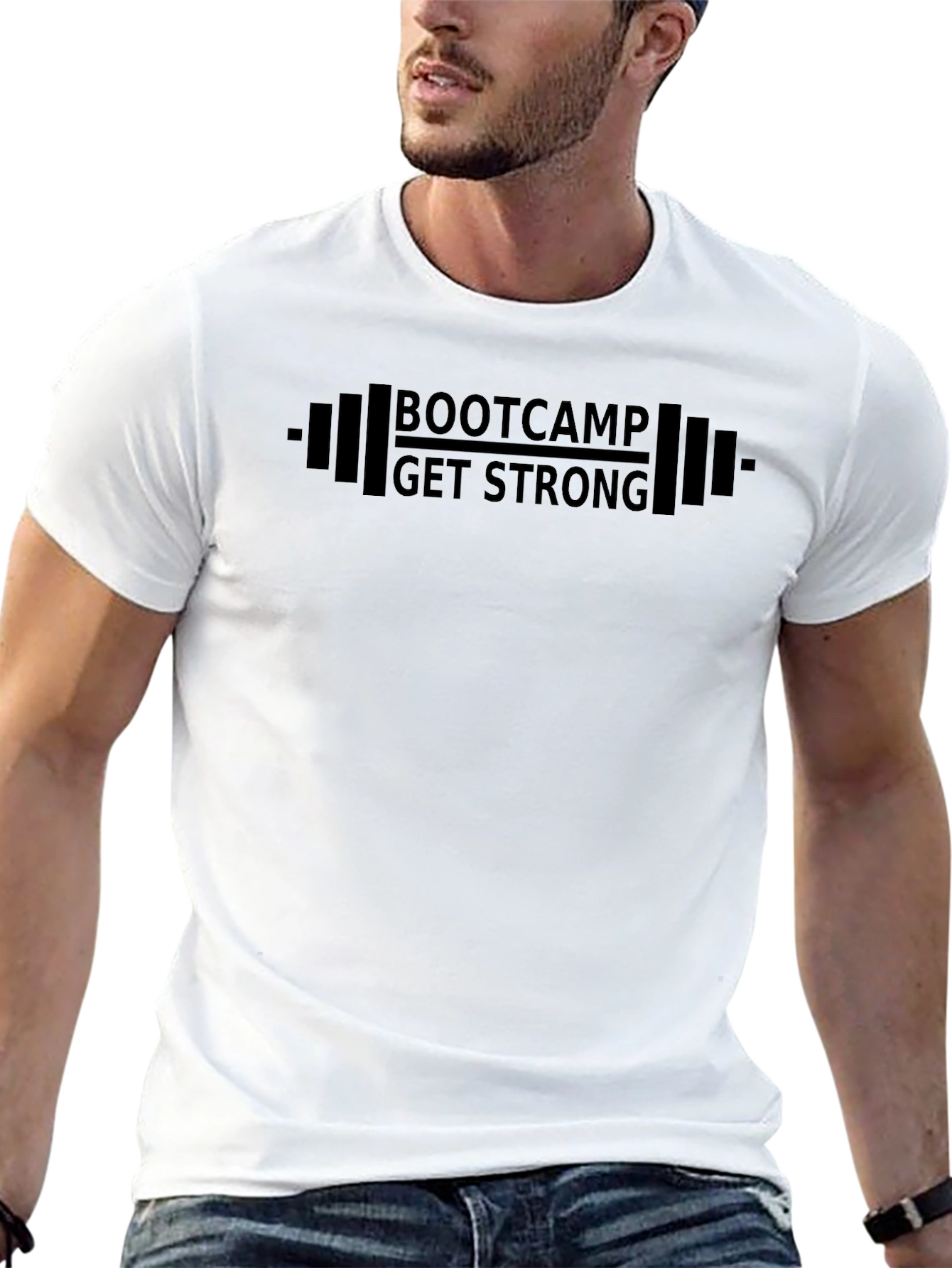 Bootcamp Get Strong Black T-Shirt - Workout Apparel