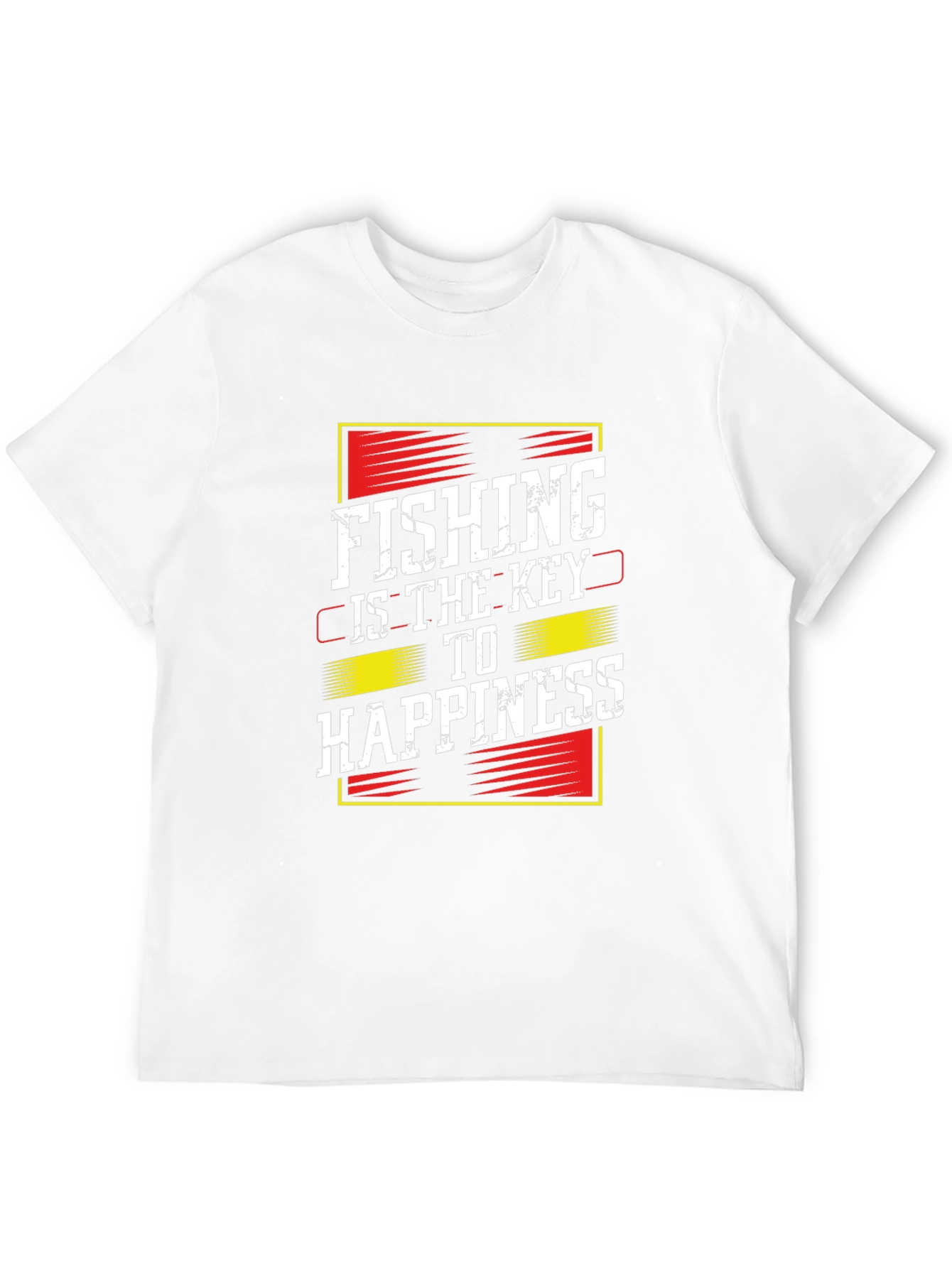 Fishing Is Key T-Shirt - Black Graphic Print