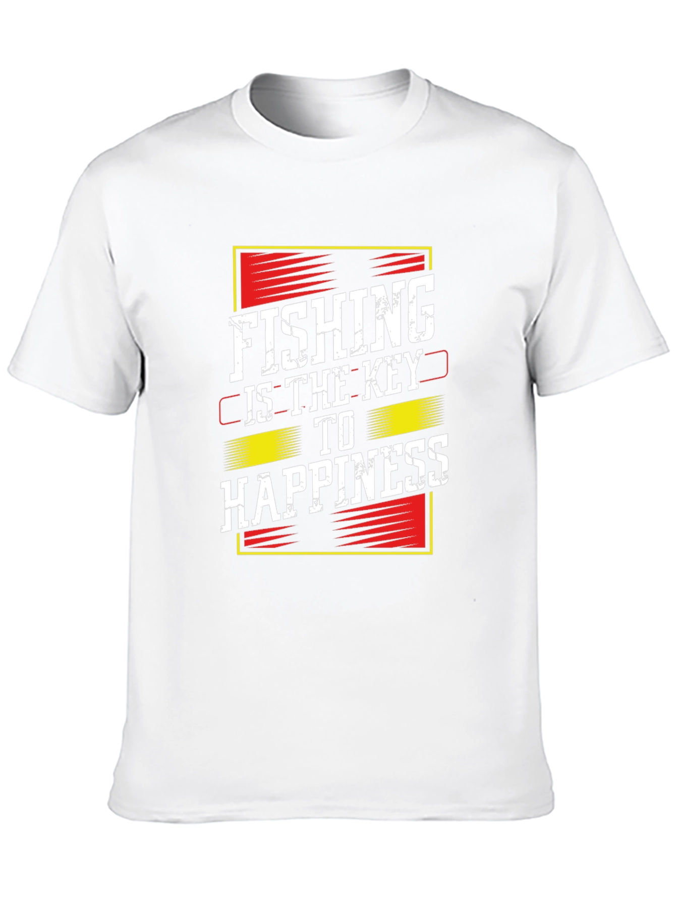 Fishing Is Key T-Shirt - Black Graphic Print