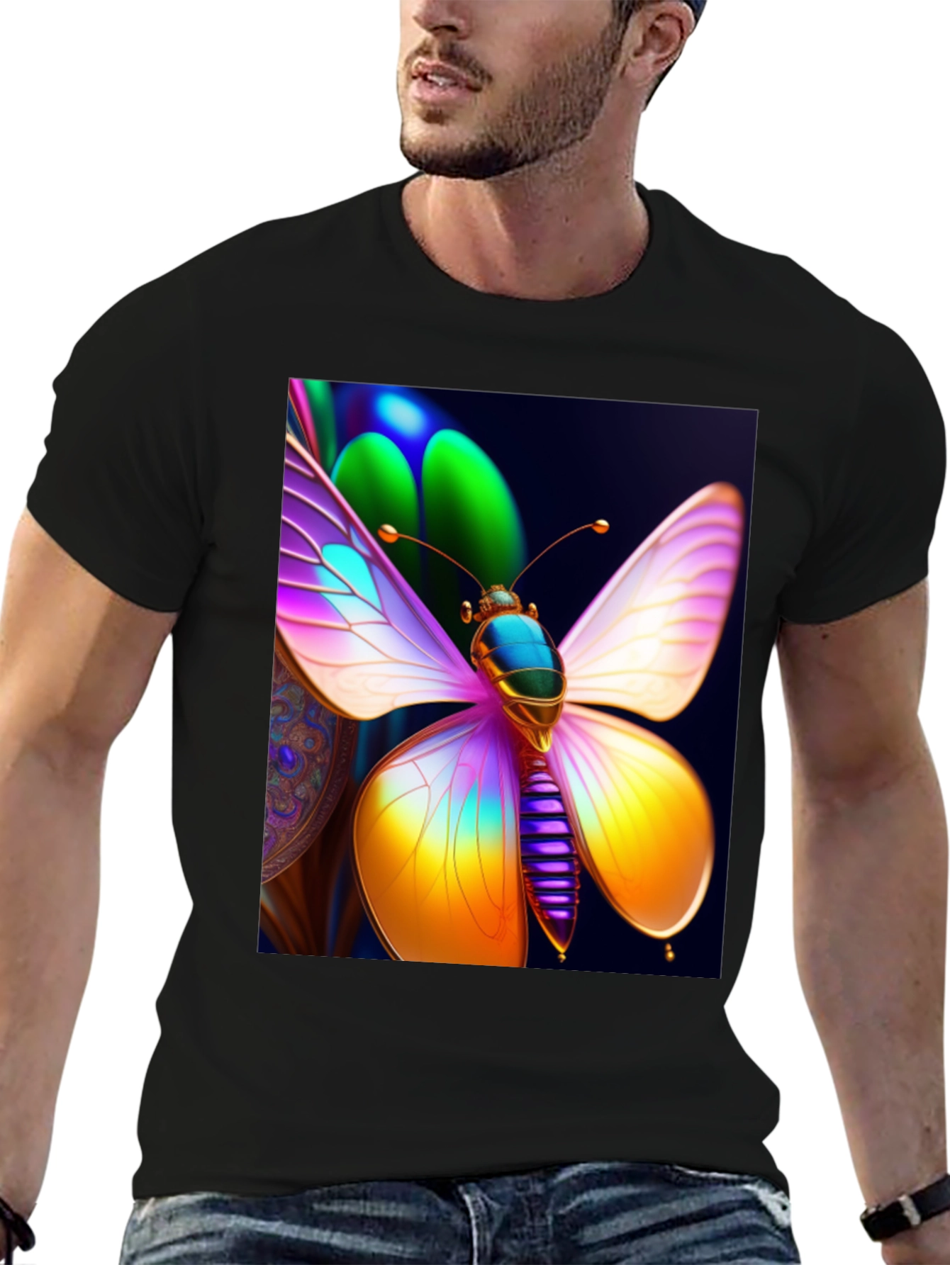 Butterfly Graphic Tee - Vivid Art Shirt