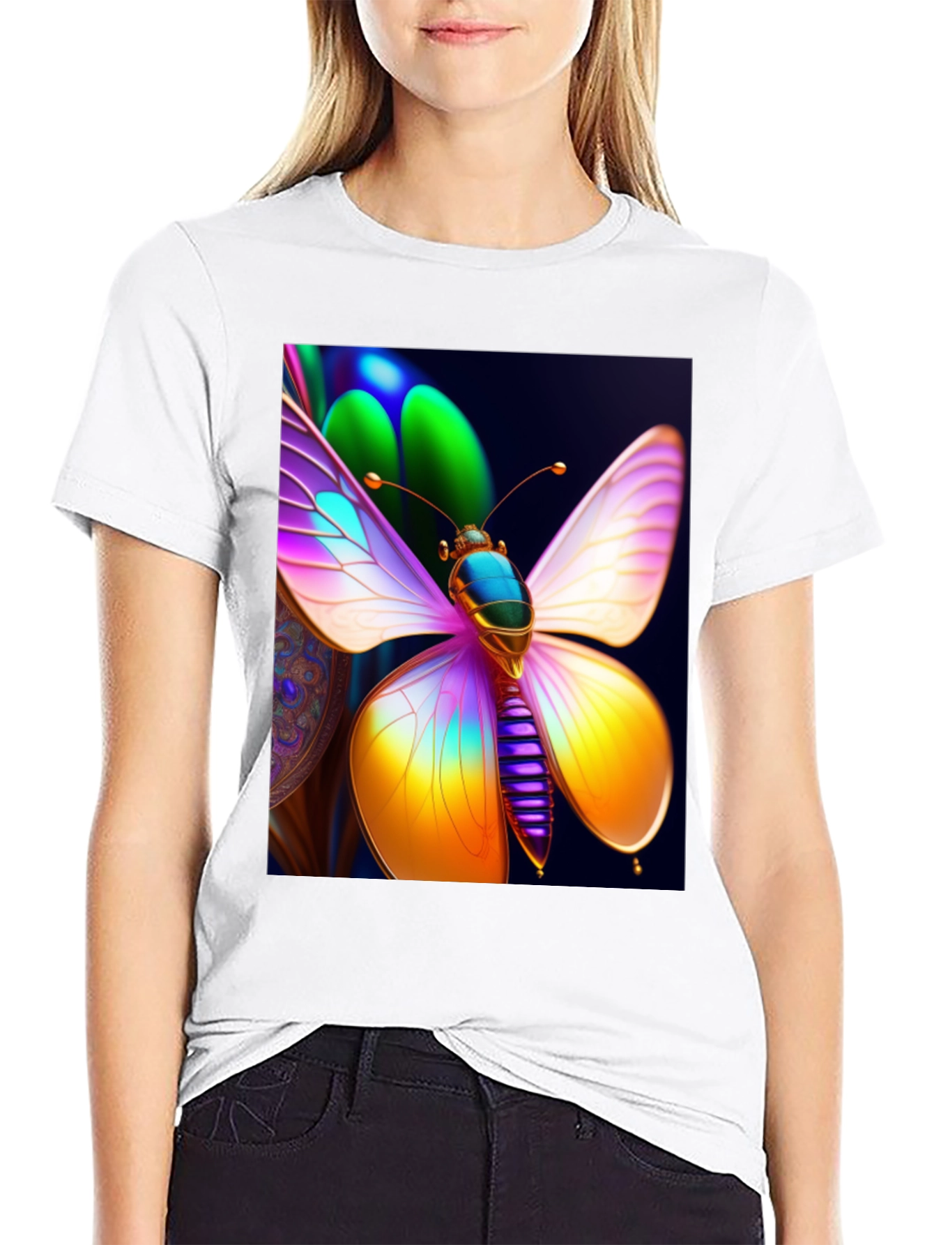 Butterfly Graphic Tee - Vivid Art Shirt