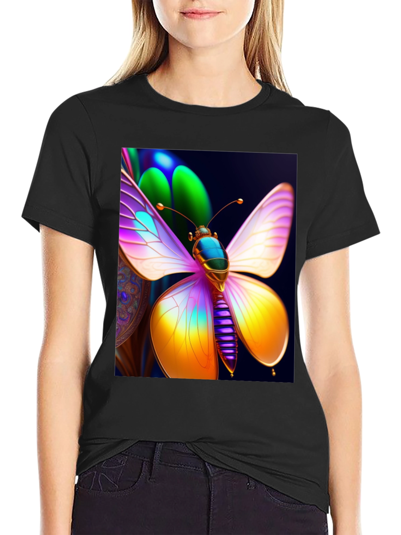 Butterfly Graphic Tee - Vivid Art Shirt