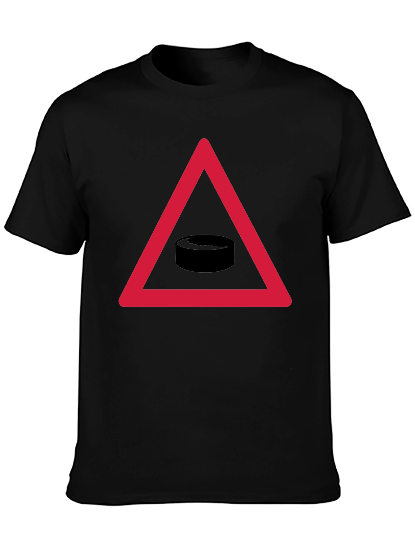 Hockey Puck Warning T-Shirt - Funny Sports Tee