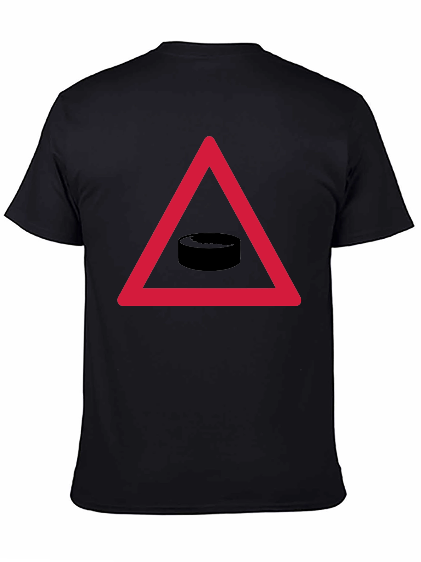 Hockey Puck Warning T-Shirt - Funny Sports Tee