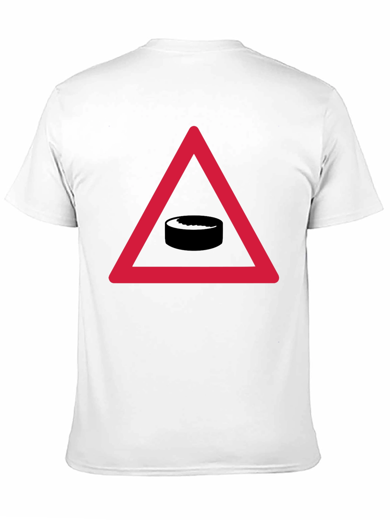 Hockey Puck Warning T-Shirt - Funny Sports Tee