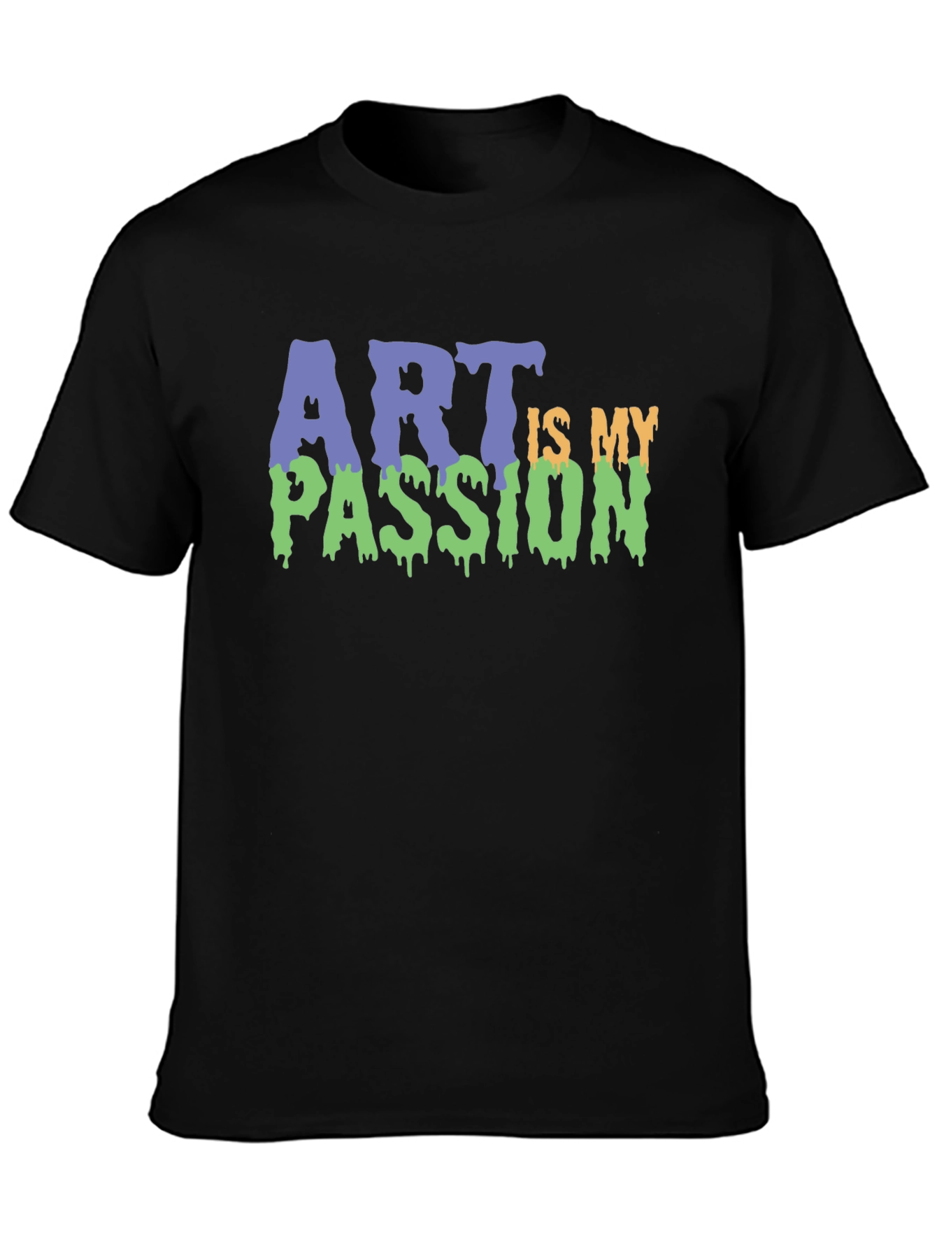 Art is My Passion Graphic Tee - Black Cotton