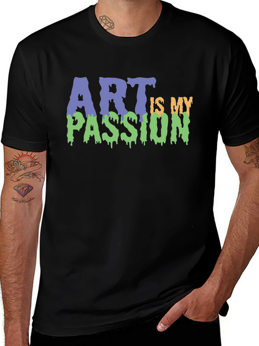 Art is My Passion Graphic Tee - Black Cotton