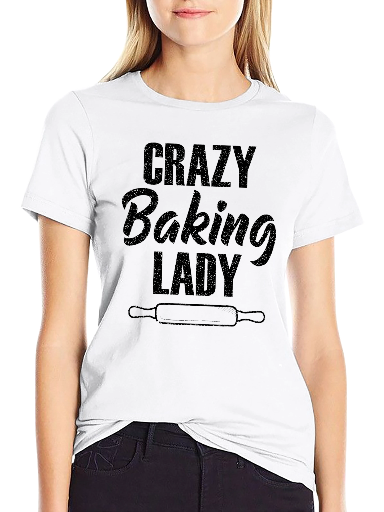 Crazy Baking Lady T-Shirt - Novelty Cook Tee