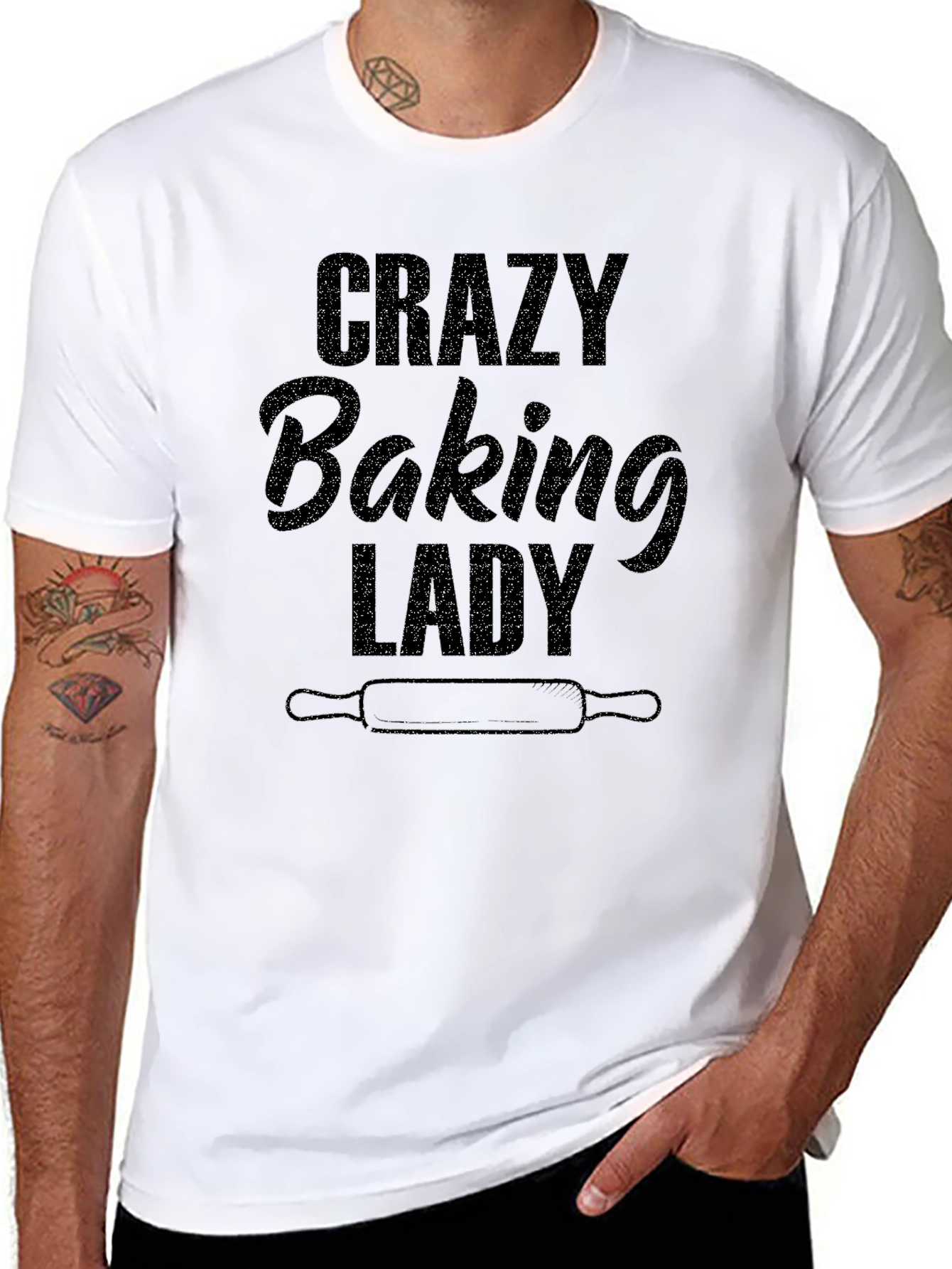 Crazy Baking Lady T-Shirt - Novelty Cook Tee