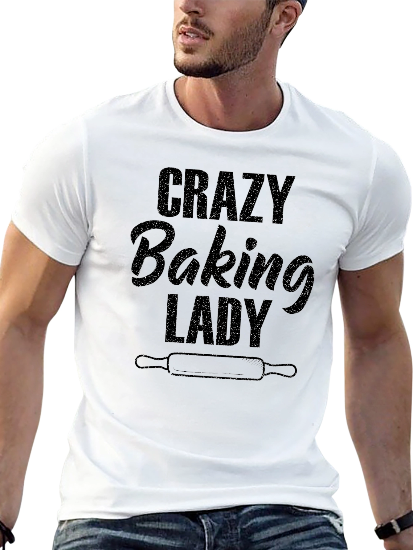 Crazy Baking Lady T-Shirt - Novelty Cook Tee