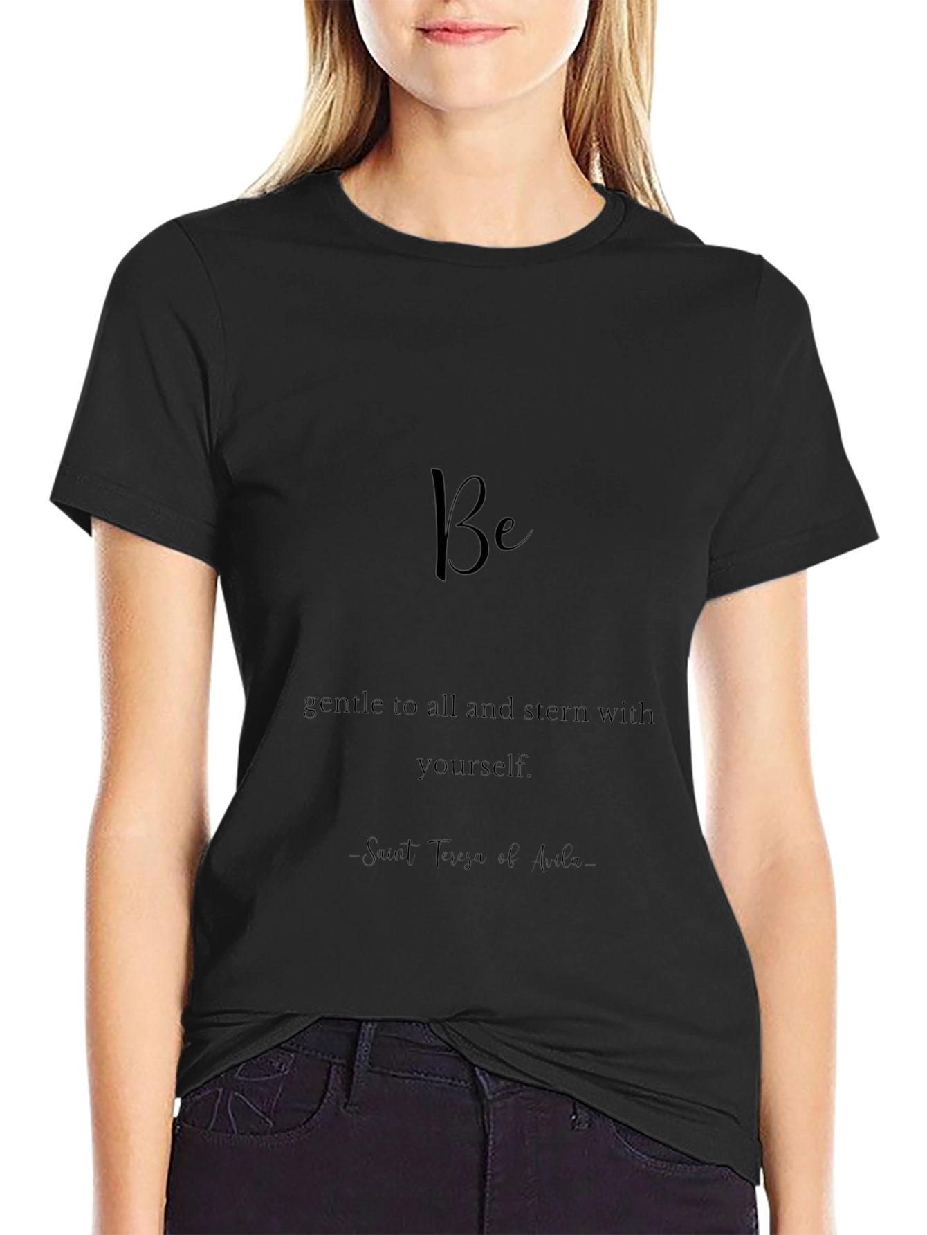 Inspirational Black T-Shirt - Be Gentle